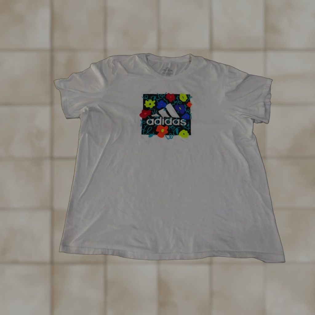 Adidas Adidas Shirt Mens 2XL White Amplifier Tee Graphic Print Cotton T-Shirt Athletic Size US XXL / EU 58 / 5 - 1 Thumbnail