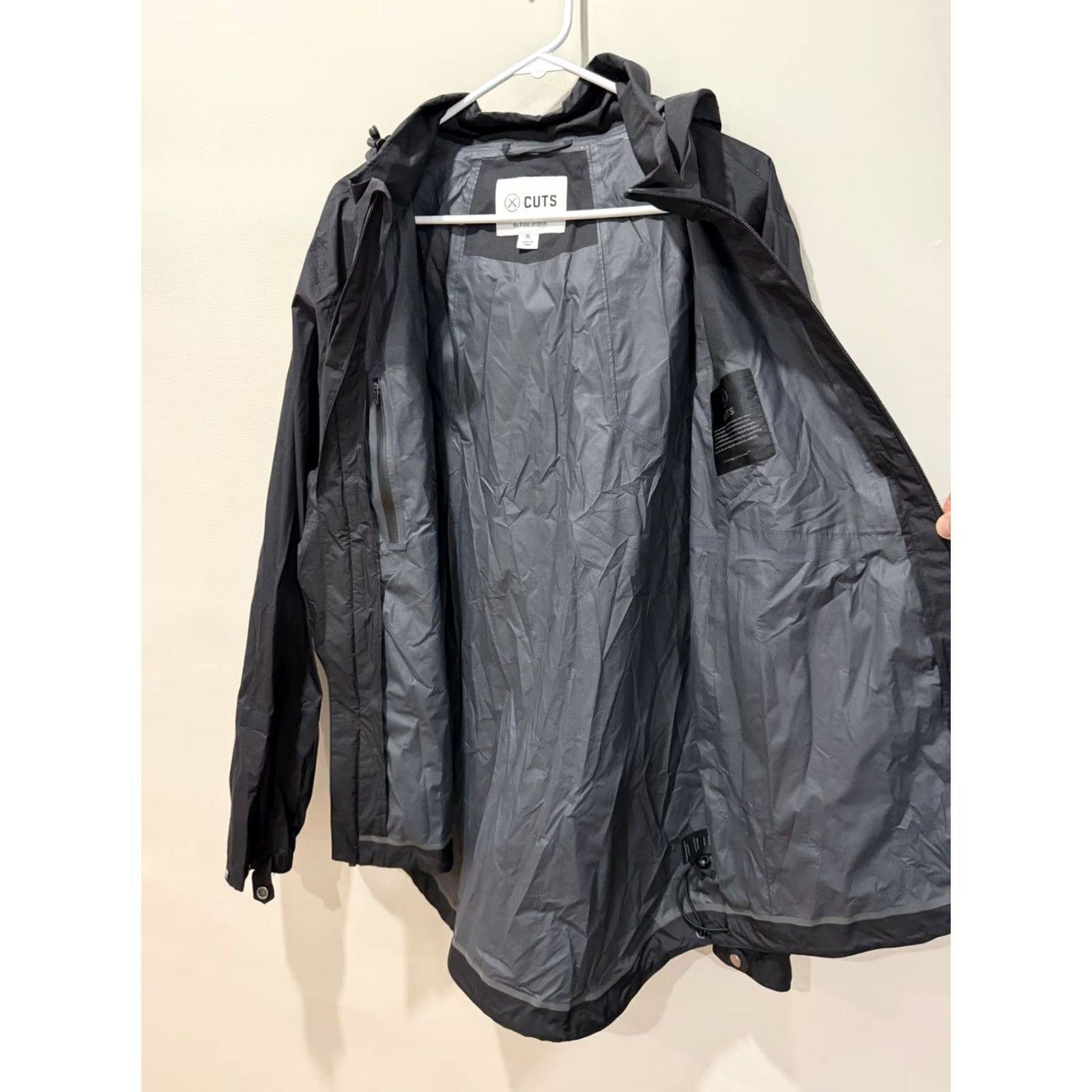 Cuts Cuts Jacket Mens XL Black Full Zip Hooded Bomber The Friday Project Classic Size US XL / EU 56 / 4 - 4 Thumbnail