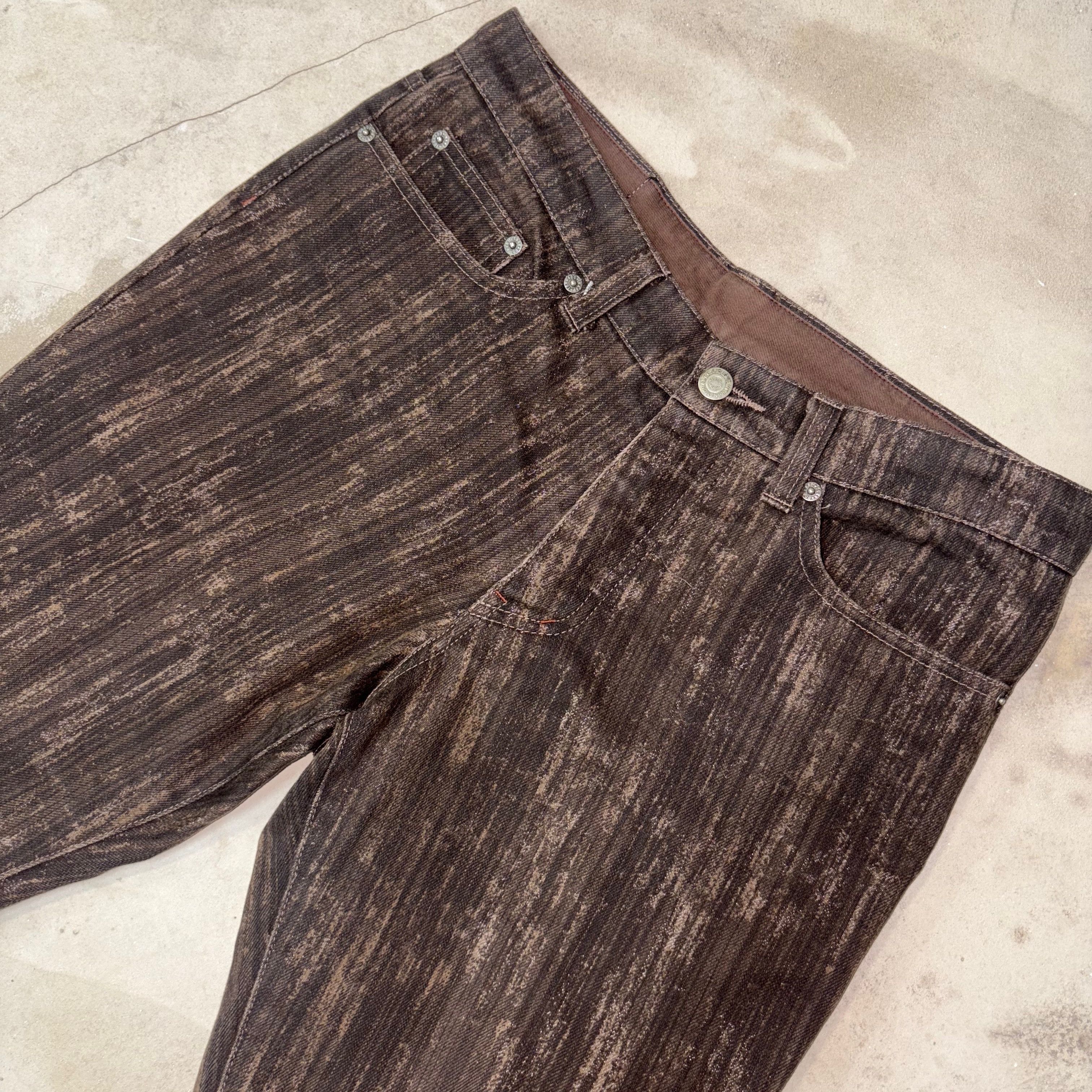 Tornado Mart [L] 00‘s Tornado Mart Coated Flare Denim Size US 30 / EU 46 - 3 Thumbnail
