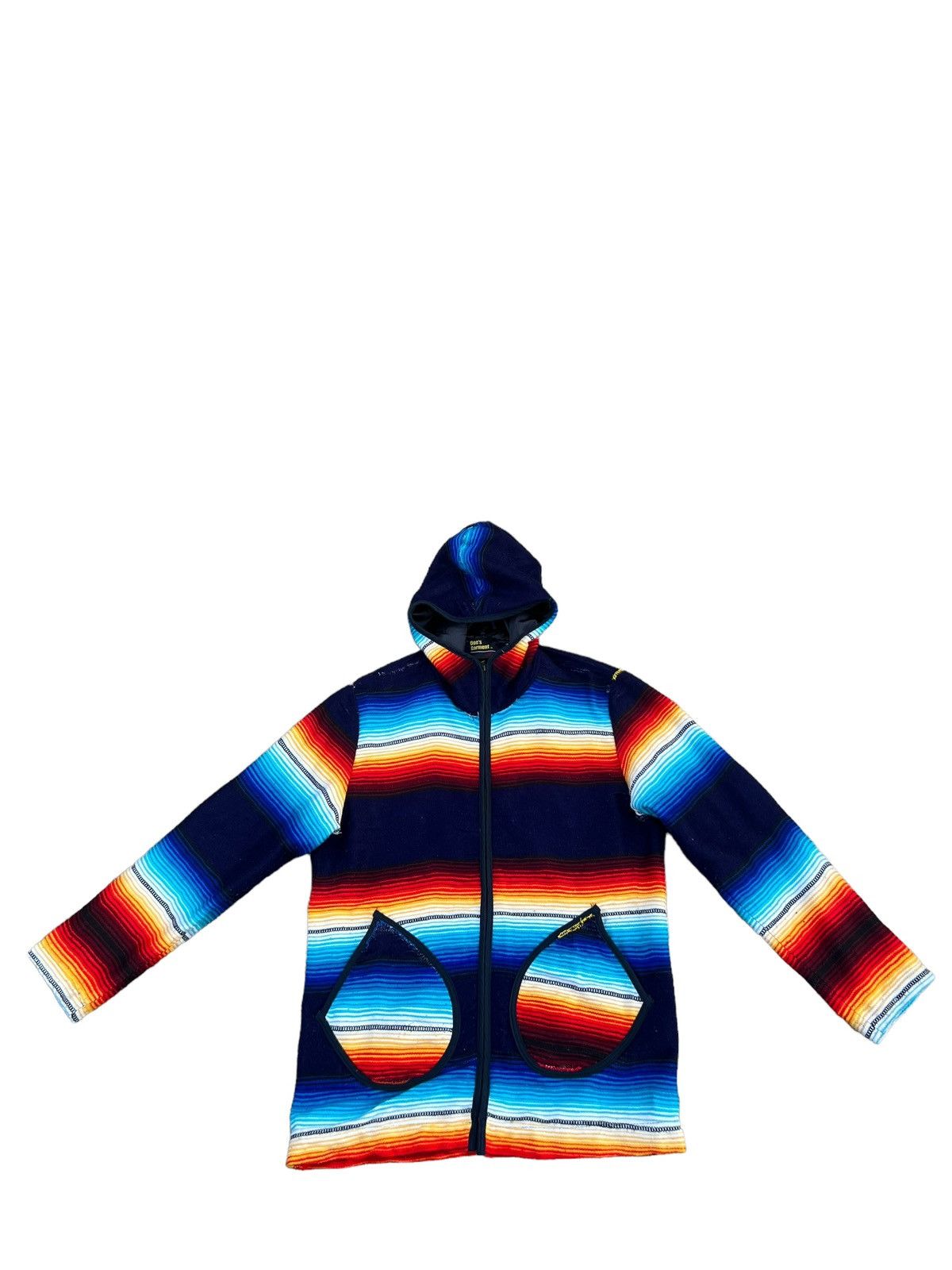 Vintage One’s Garment Japan Navajo Blanket Used Look Hoodie Sweater Size US M / EU 48-50 / 2 - 1 Thumbnail