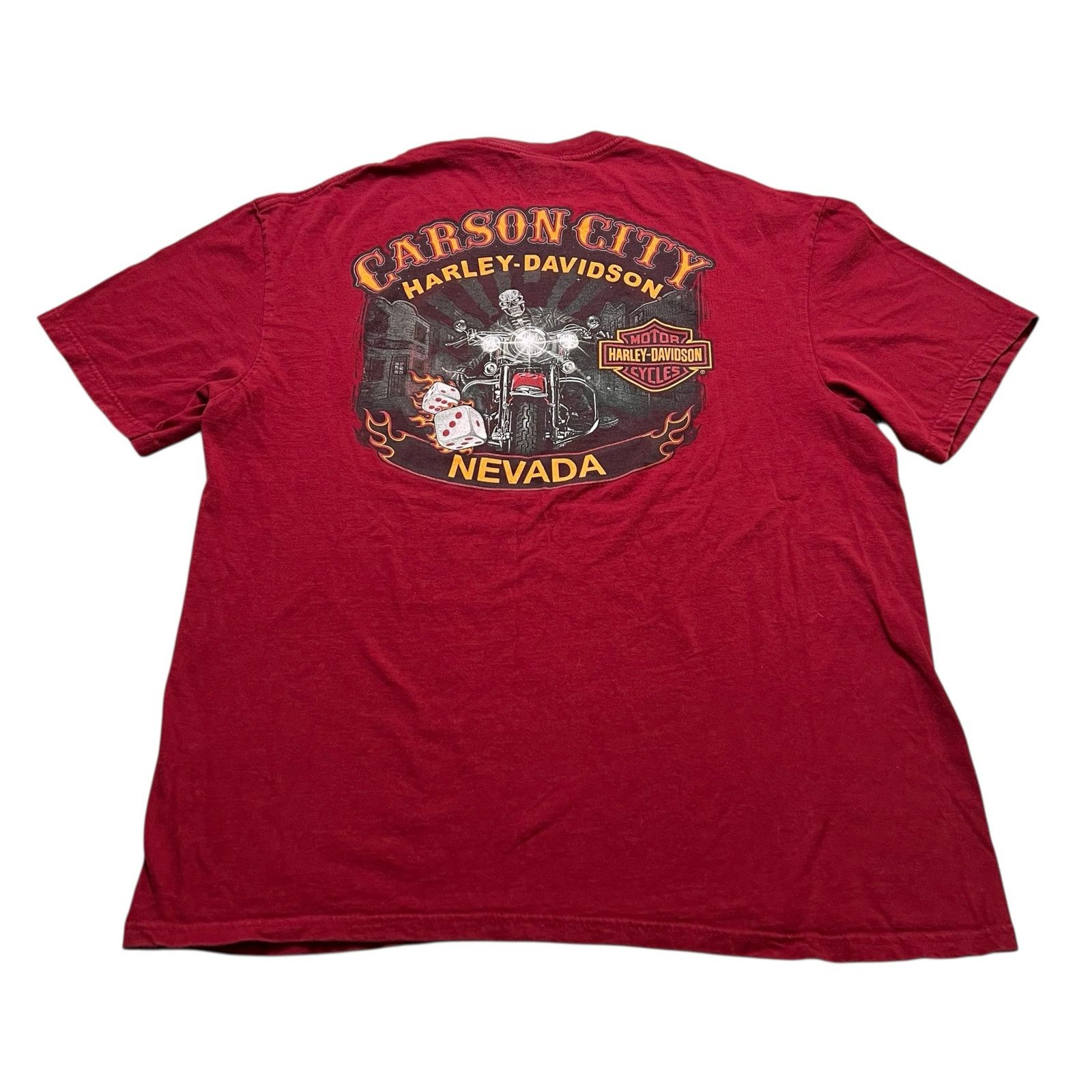 Harley Davidson Vintage Harley-Davidson Carson City Nevada Red T-Shirt Sz XL Size US XL / EU 56 / 4 - 4 Thumbnail