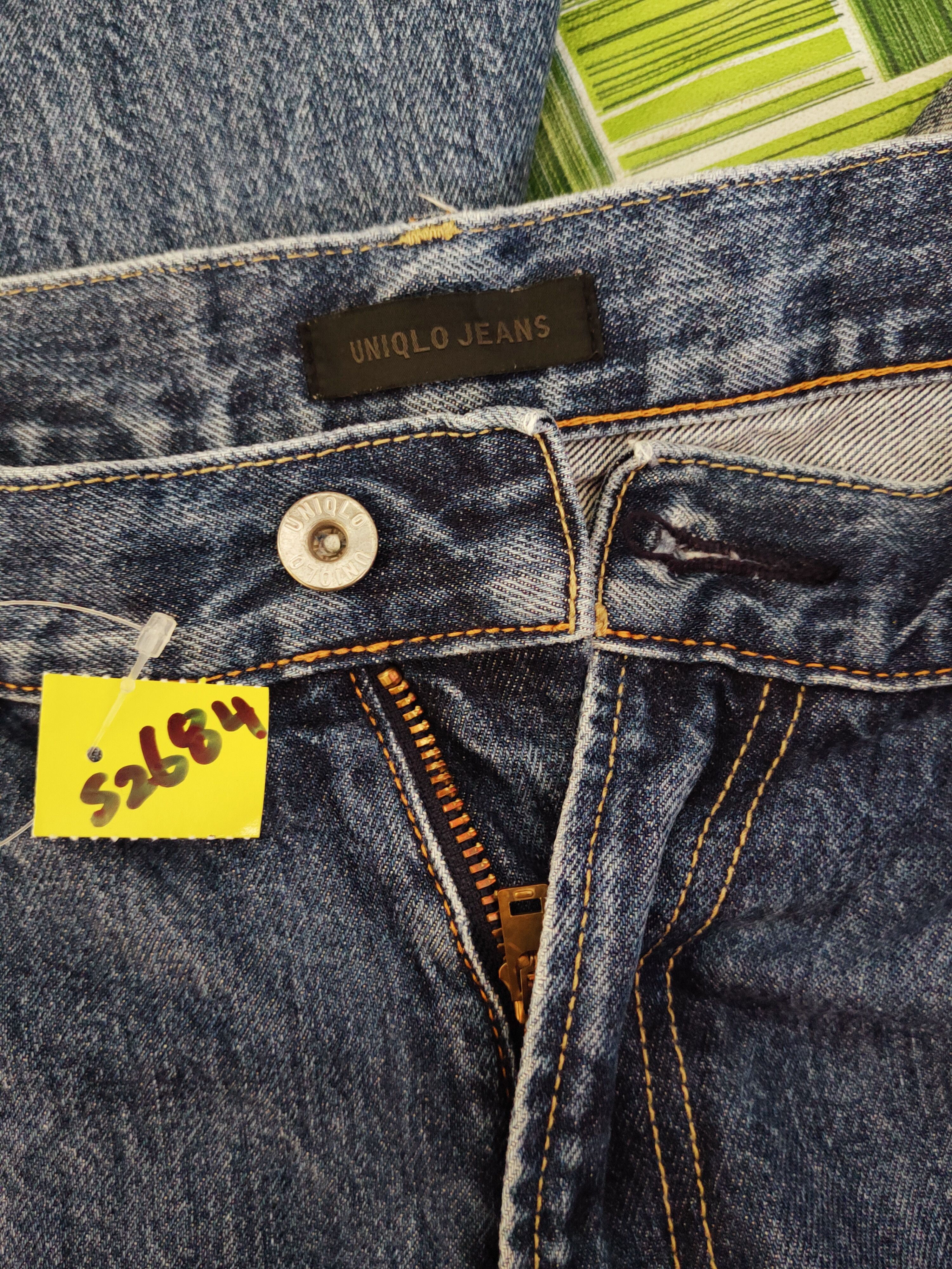 Japanese Brand Uniqlo Blue Distressed Ripped Jeans #S2684 Size US 33 - 16 Thumbnail