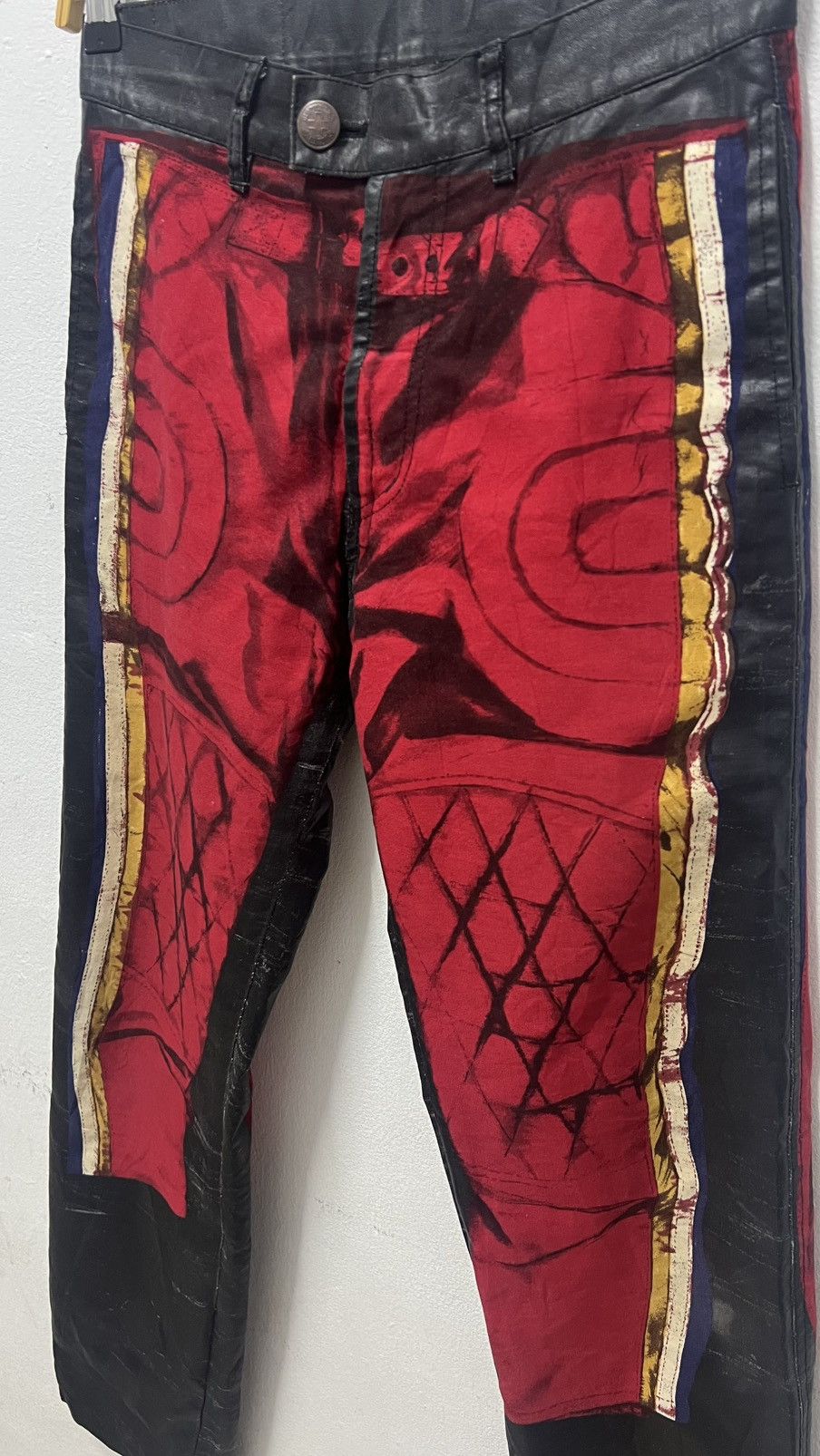 Jean Paul Gaultier Ss119 Jeans Paup Gaultier Trompe I’Oeil Biker Coating Pants Size 28" / US 6 / IT 42 - 9 Thumbnail