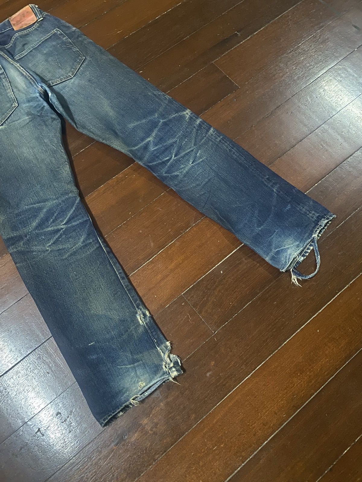 Sugar Cane Vintage Sugar cane 1947 distressed mud wash rusty jeans Size US 31 - 15 Thumbnail