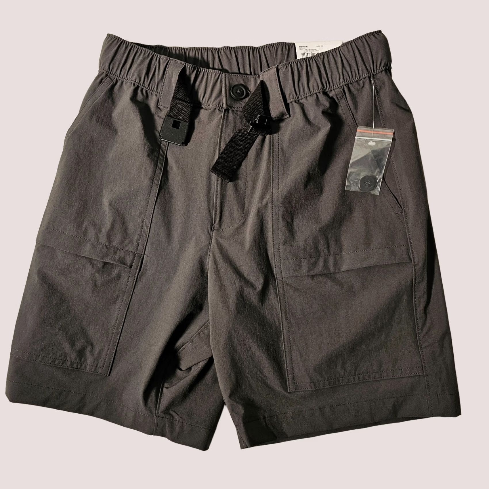 Vintage VINTAGE Sonoma Outdoor Cargo Shorts Mens 29 Gray Nylon Stretch Belted Elastic Waist NEW Size US 29 - 1 Thumbnail