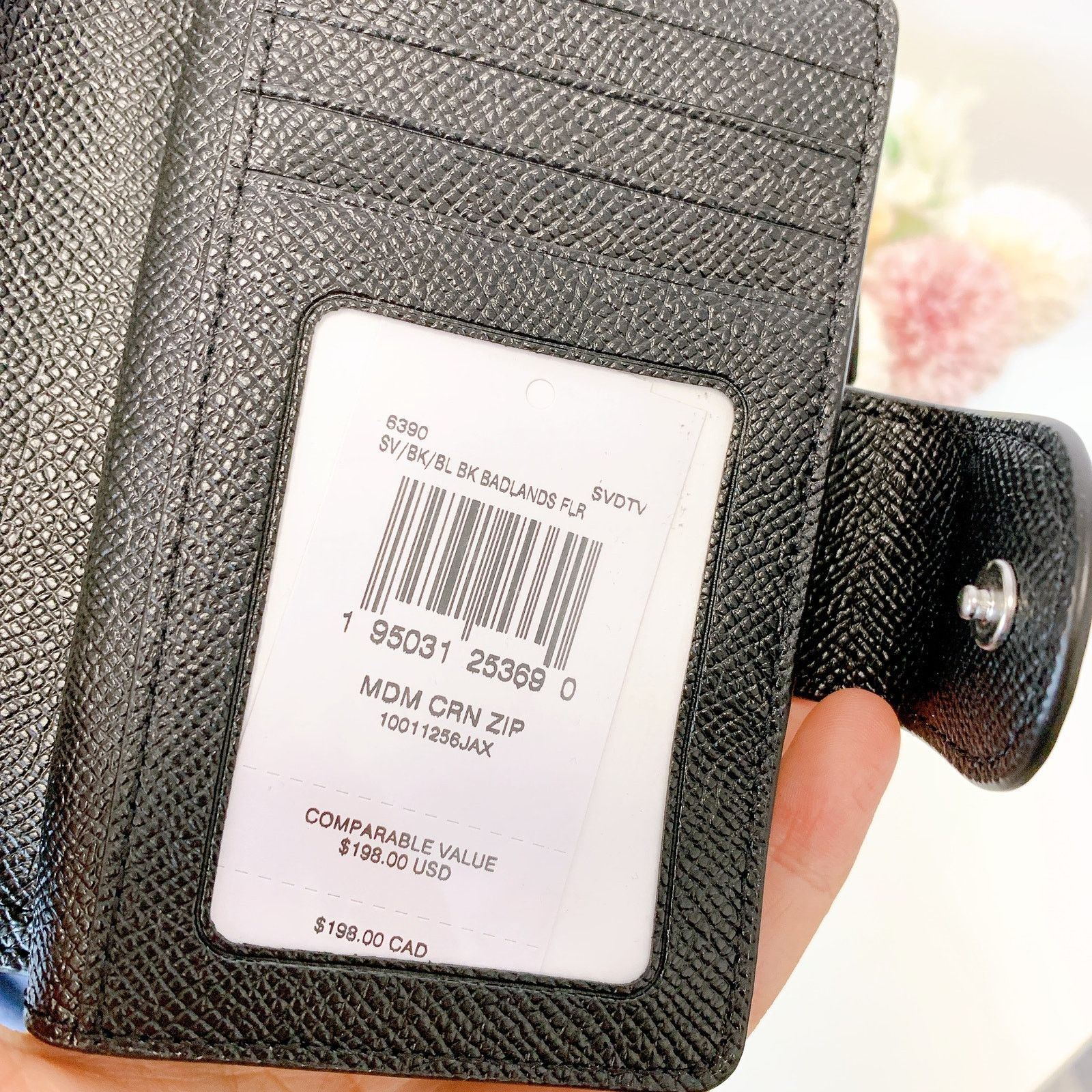 Coach Coach 6390 Medium Corner Zip Wallet IN Black Size ONE SIZE - 7 Thumbnail