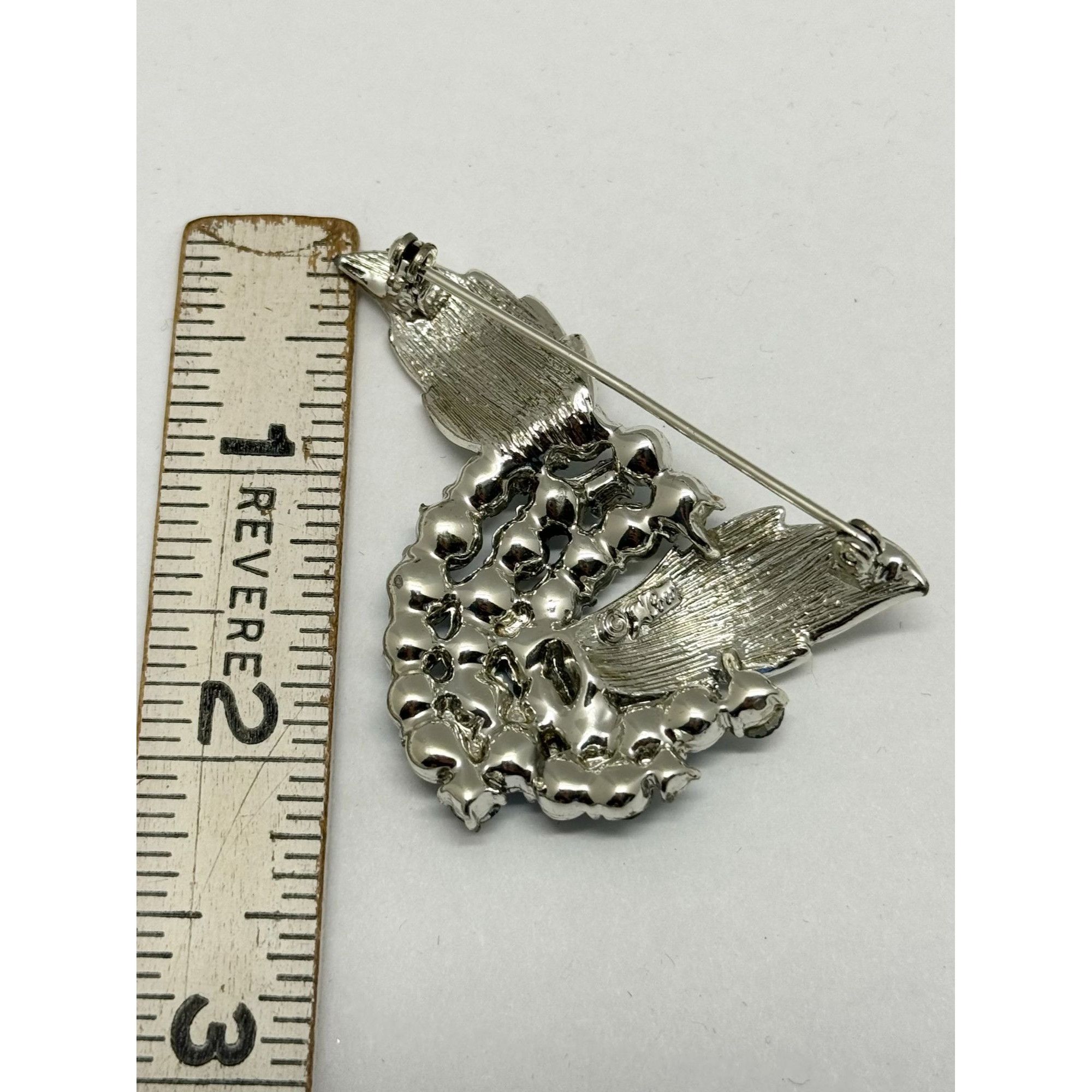 Vintage Vintage blue rhinestone Coro brooch pin Size ONE SIZE - 4 Thumbnail