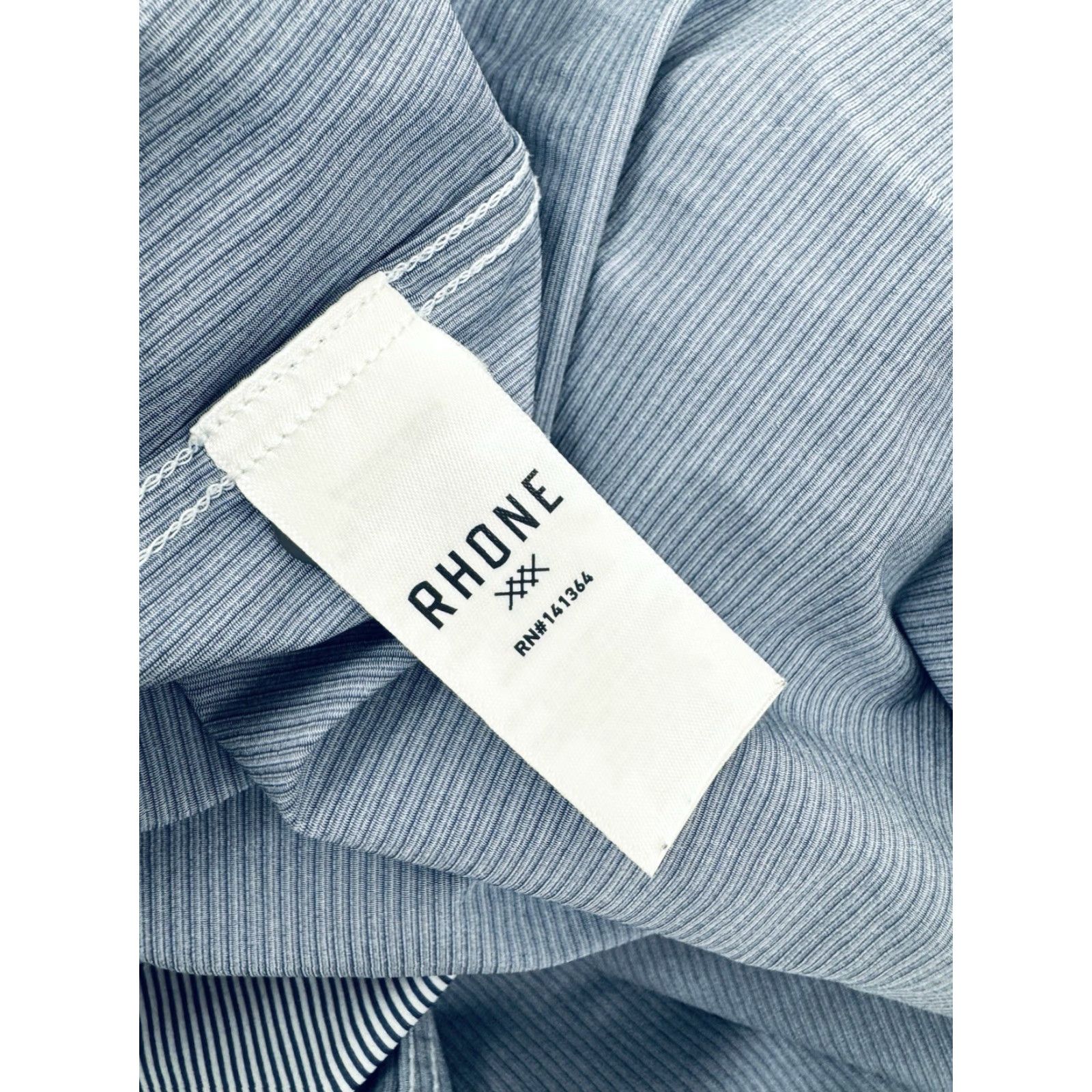 Rhone Rhone - Performance Stretch Striped Shirt Slim Fit Long Sleeve Button-Up L Blue/White Mens Regular XS? Size US L / EU 52-54 / 3 - 5 Thumbnail