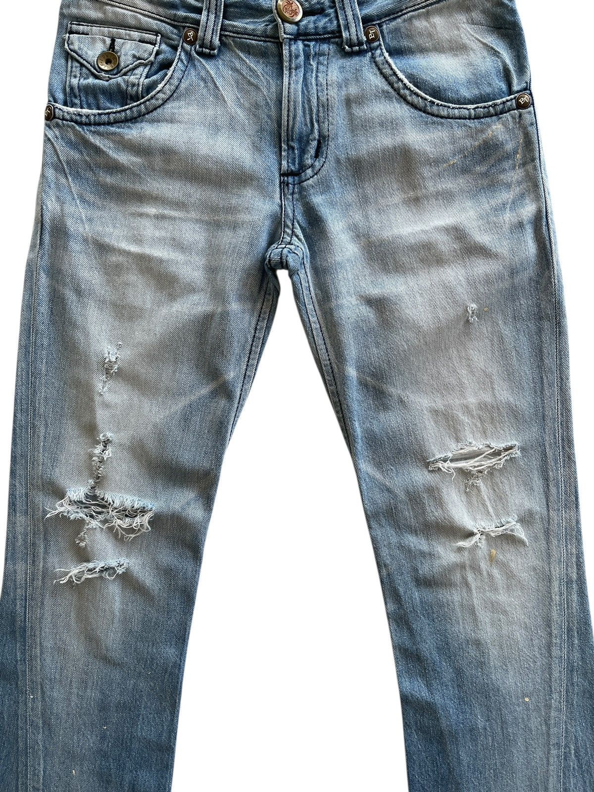 Vintage Vintage Edwin Blue Trip Distressed Flare Denim Size US 32 / EU 48 - 6 Thumbnail