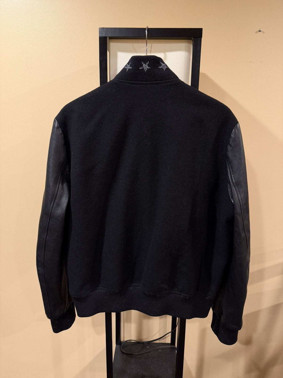 Saint Laurent Paris Saint Laurent x Hedi FW16 Stars Black Varsity Teddy Jacket Size US XL / EU 56 / 4 - 5 Thumbnail
