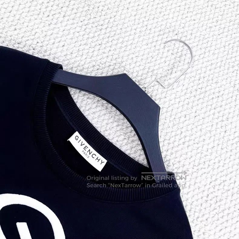 Givenchy Givenchy Black Denim Embroidered Big Letter Logo Hoodie Size US XXL / EU 58 / 5 - 3 Thumbnail