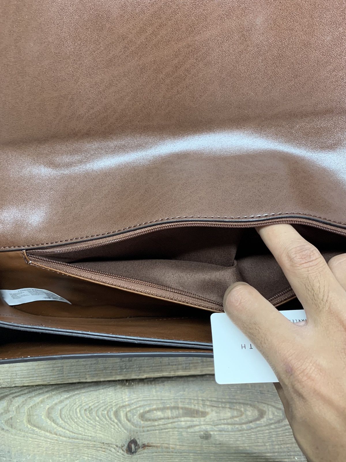 Designer Charles & Keith Brown Single Handle Shoulder Bag Size ONE SIZE - 15 Thumbnail