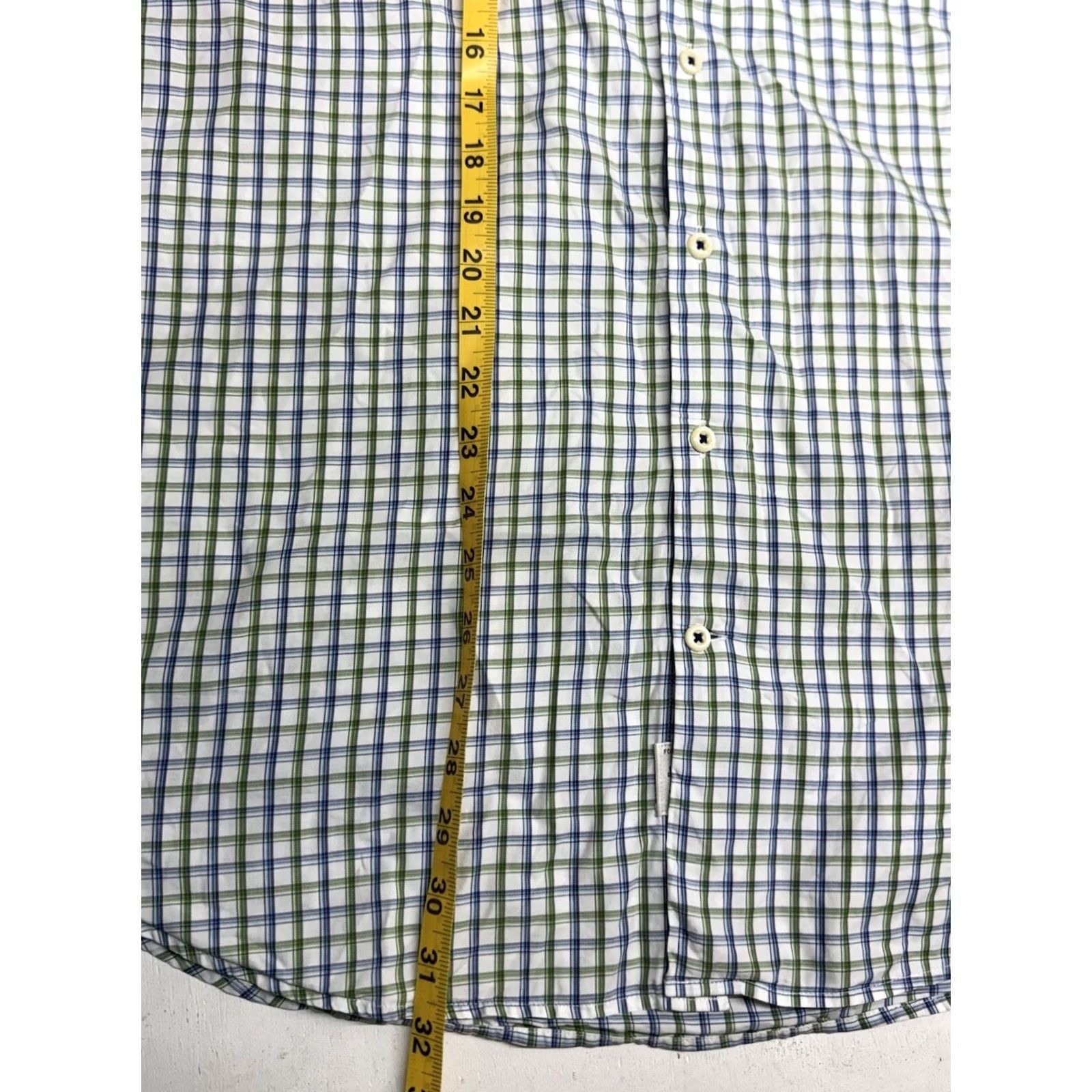 Peter Millar Peter Millar Shirt Mens Large Green Blue Plaid Check Cotton Preppy Casual Size US L / EU 52-54 / 3 - 5 Thumbnail