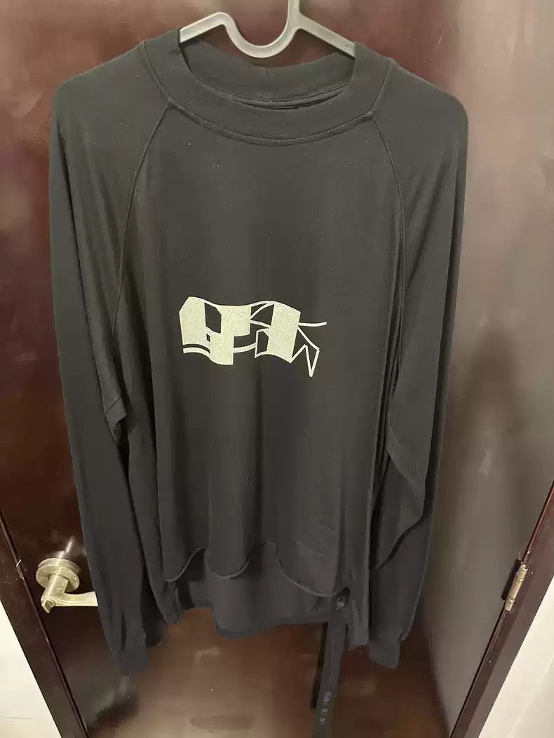 Rick Owens Rickowens Dark Base Drkshdw Letter Printed Long Sleeve Sweater Size US M / EU 48-50 / 2 - 1 Thumbnail