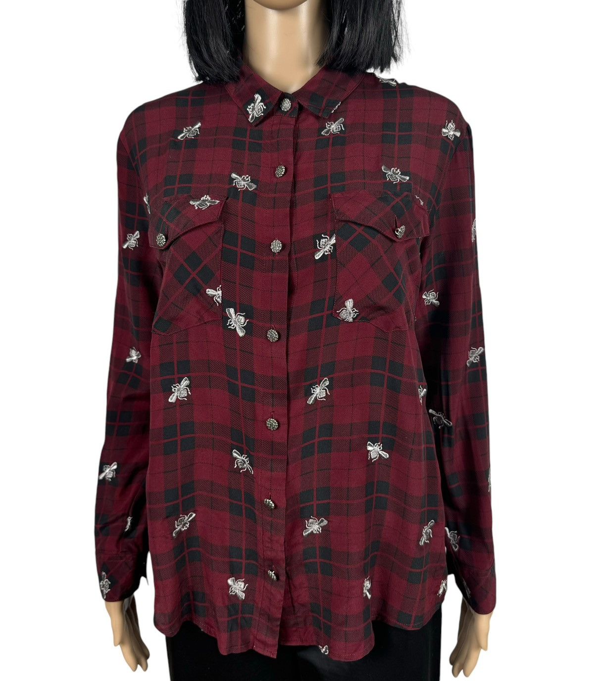The Kooples The Kooples 100% Silk Shirt Embroidered Bee size M Size M / US 6-8 / IT 42-44 - 2 Thumbnail