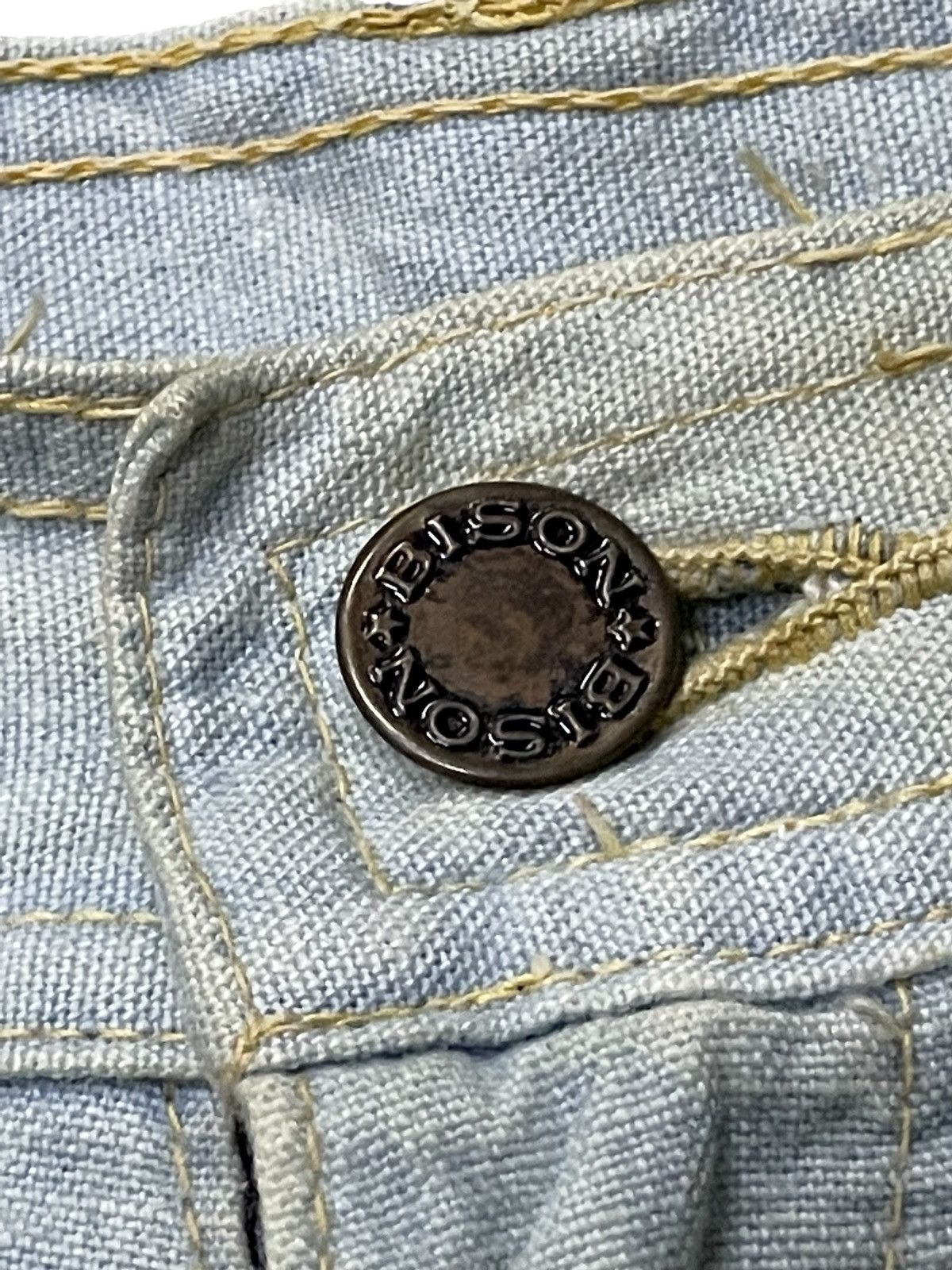 Hysteric Glamour × Japanese Brand Vintage 60s Bison Bell Bottom Denim Pants Size US 28 / EU 44 - 12 Thumbnail