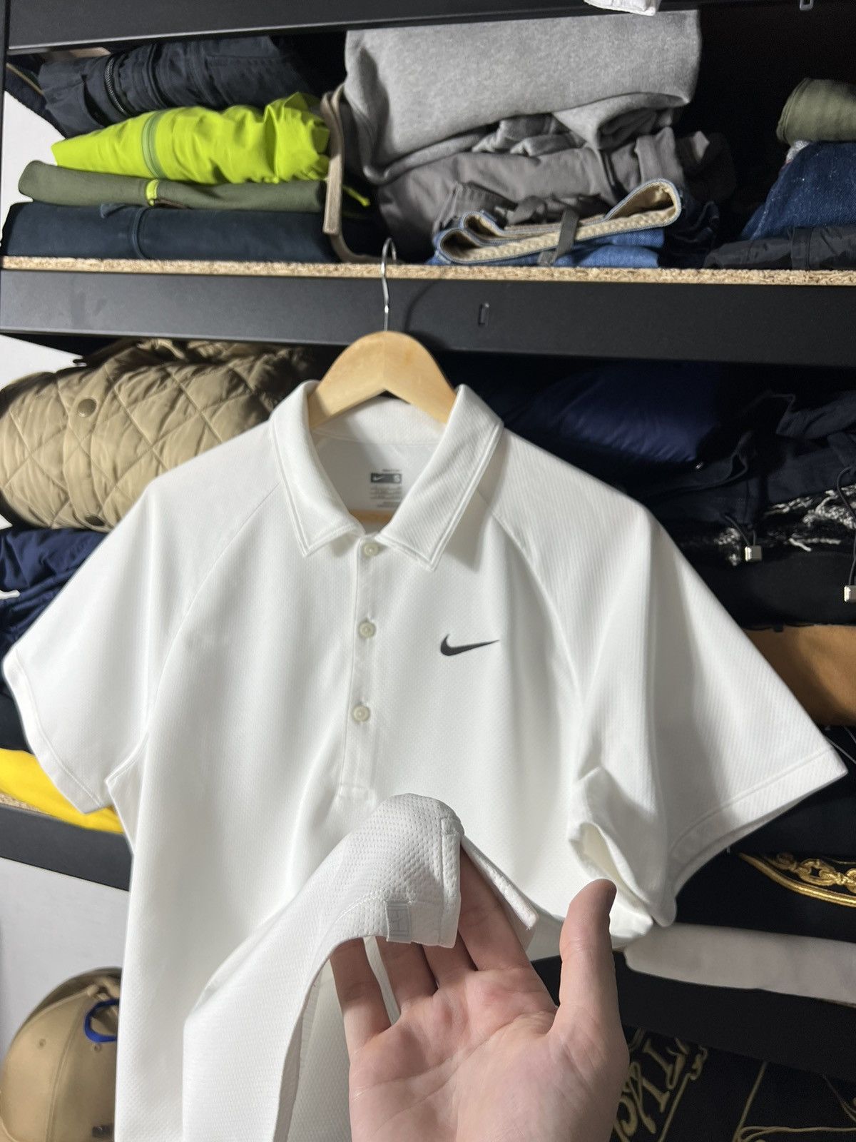 Nike 🟦 Vintage Nike Tennis Polo — White (Court Line) Size S Size US S / EU 44-46 / 1 - 1 Thumbnail