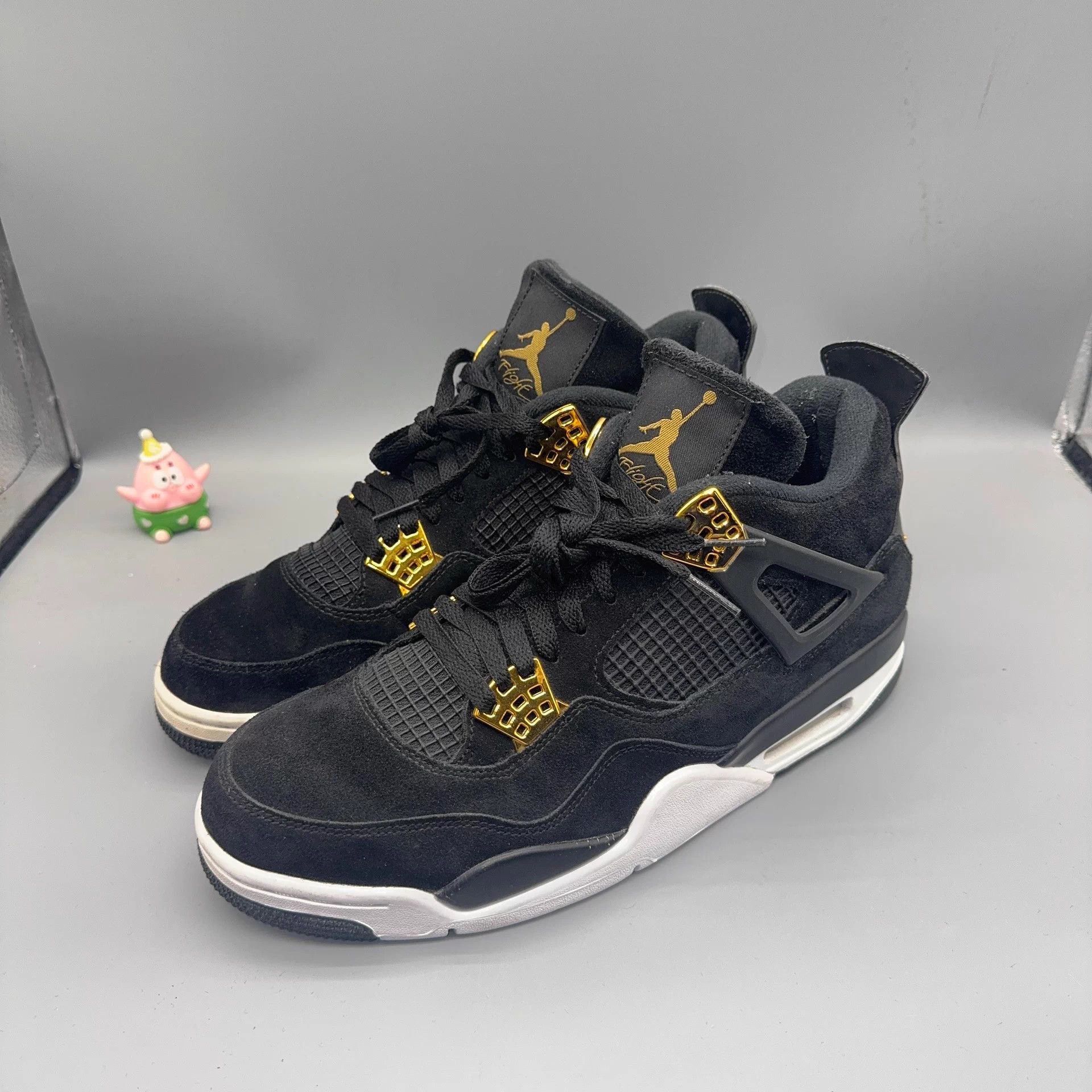 Other Jordan AJ4 Black Gold 45 Near New Size US 12 / EU 45 - 1 Thumbnail