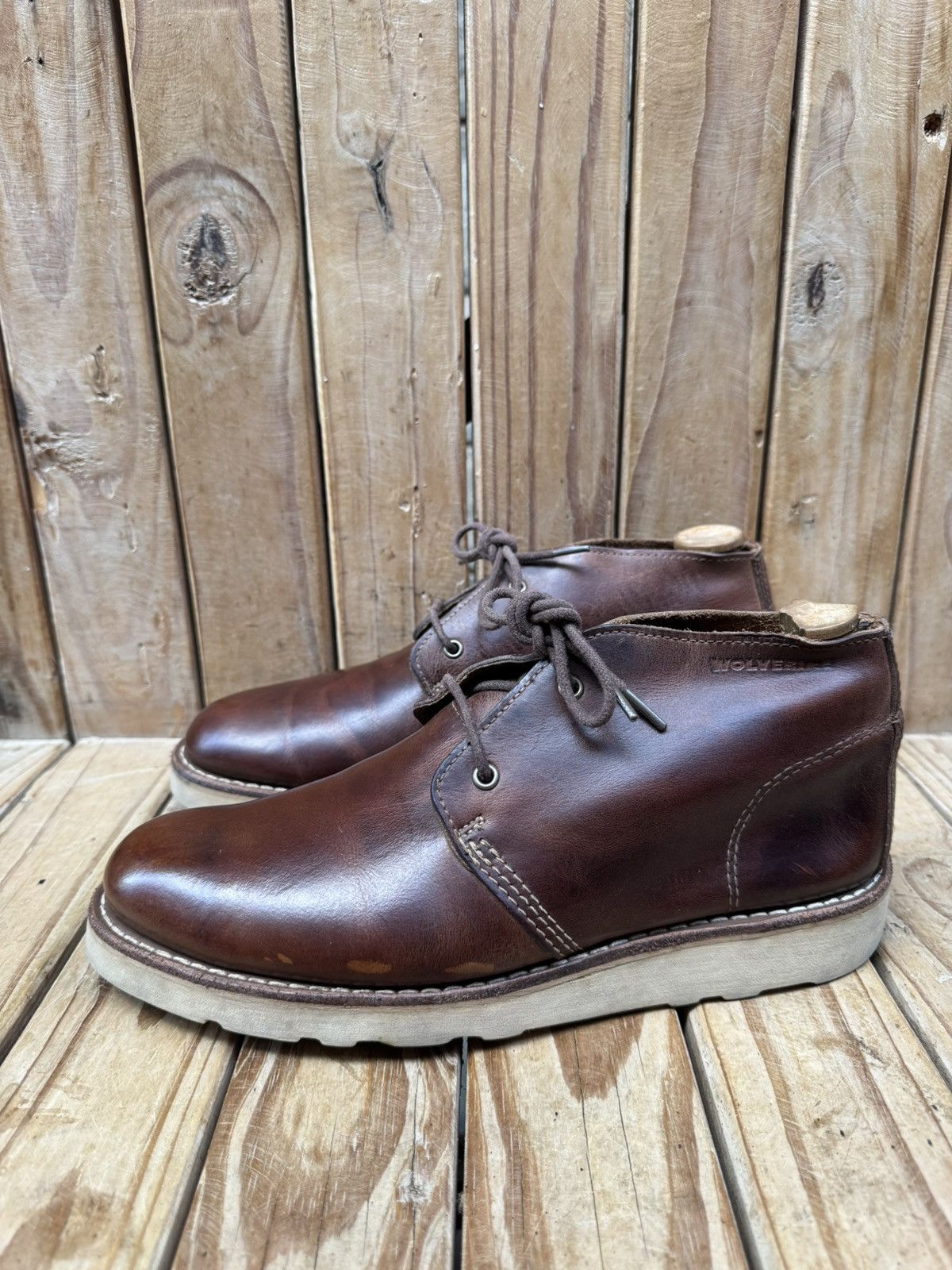 Wolverine Wolverine brown Men’s Chukka leather boots sz US 8 M UK 7 Size US 8 / EU 41 - 11 Thumbnail