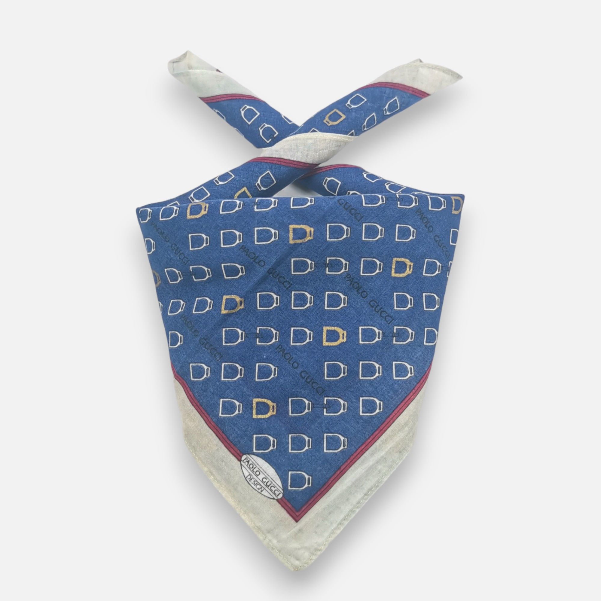 Paolo Gucci Vintage Paolo Gucci Handkerchief Pocket Square Bandana Size ONE SIZE - 1 Thumbnail