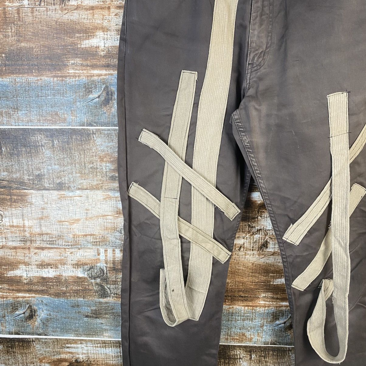 SHIPS DL Ships Brown custom reconstruct Cargo Pants #C922 Size US 32 / EU 48 - 9 Thumbnail