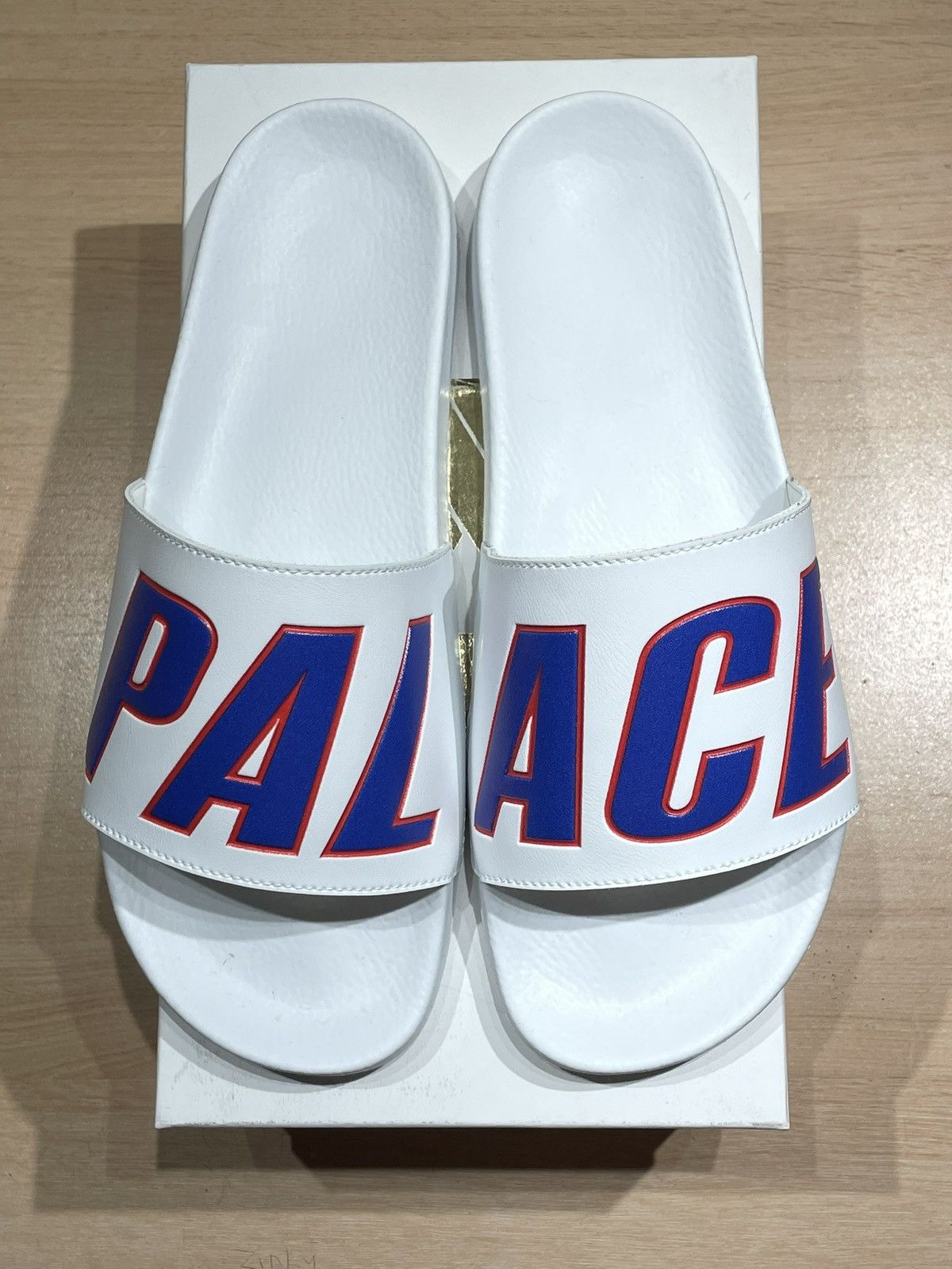 Palace Palace Sliders White Size US 12 / EU 45 - 2 Thumbnail
