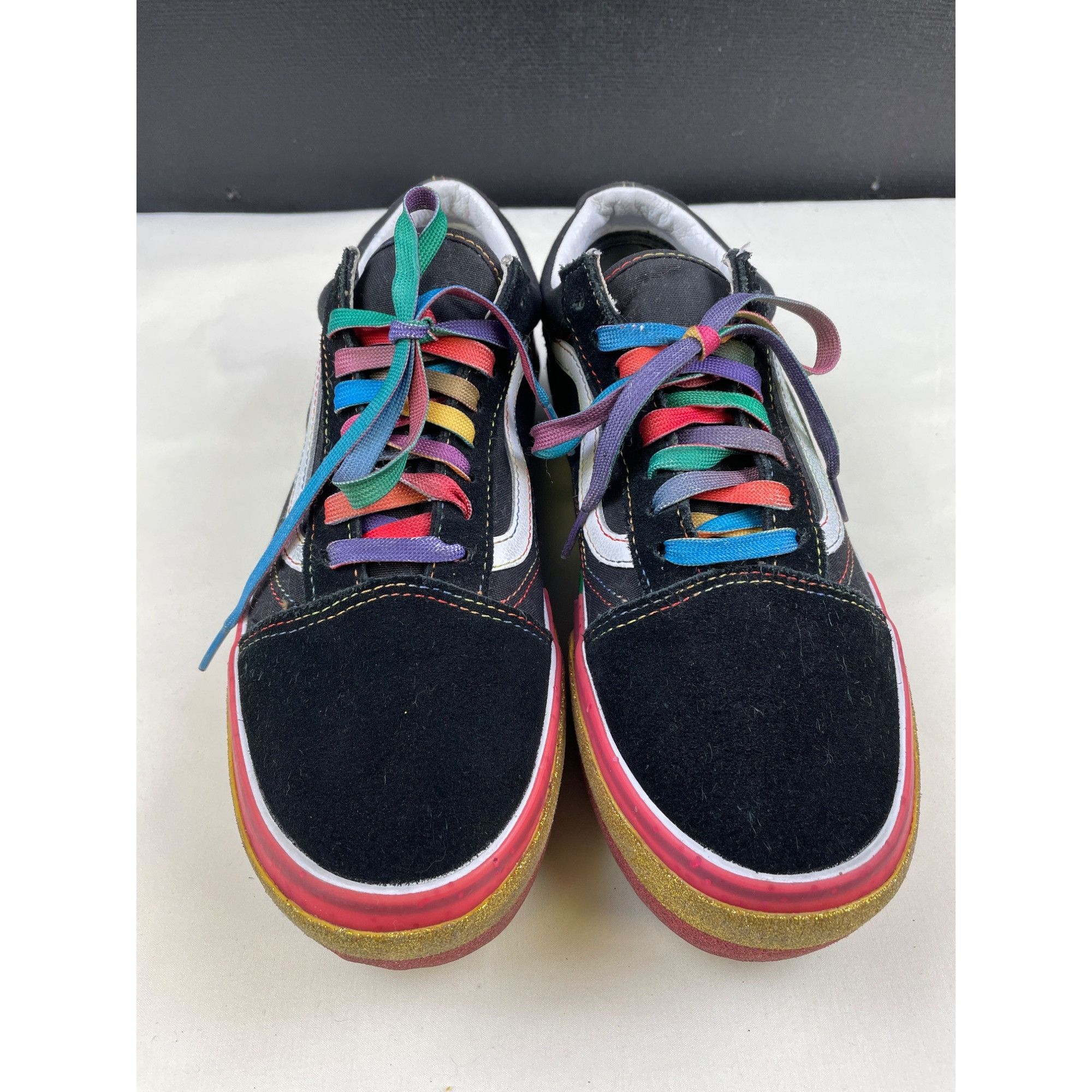 Sole Colorful Vans Sneakers Vans Unisex Black Rainbow Chunky Sole