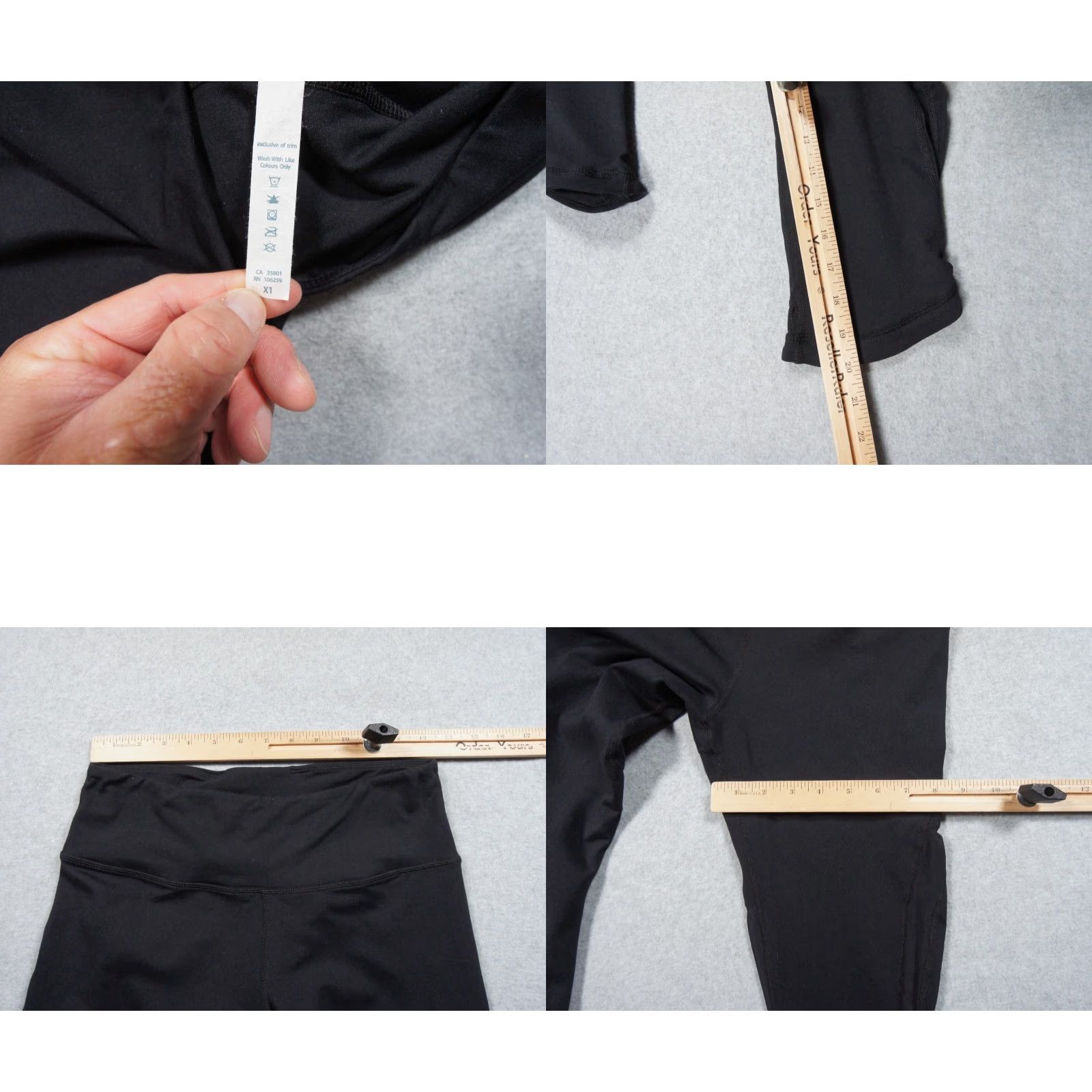 Lululemon VINTAGE Lululemon Leggings Women’s 8 Black Crop Activewear Yoga Running Breathable Size 30" / US 8 / IT 44 - 8 Thumbnail