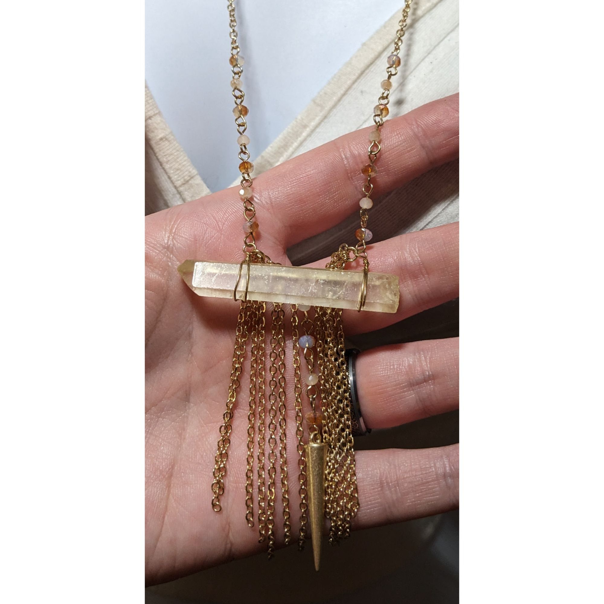Other Mystical Bohemian Crystal Chain Fringe Necklace Size ONE SIZE - 7 Thumbnail