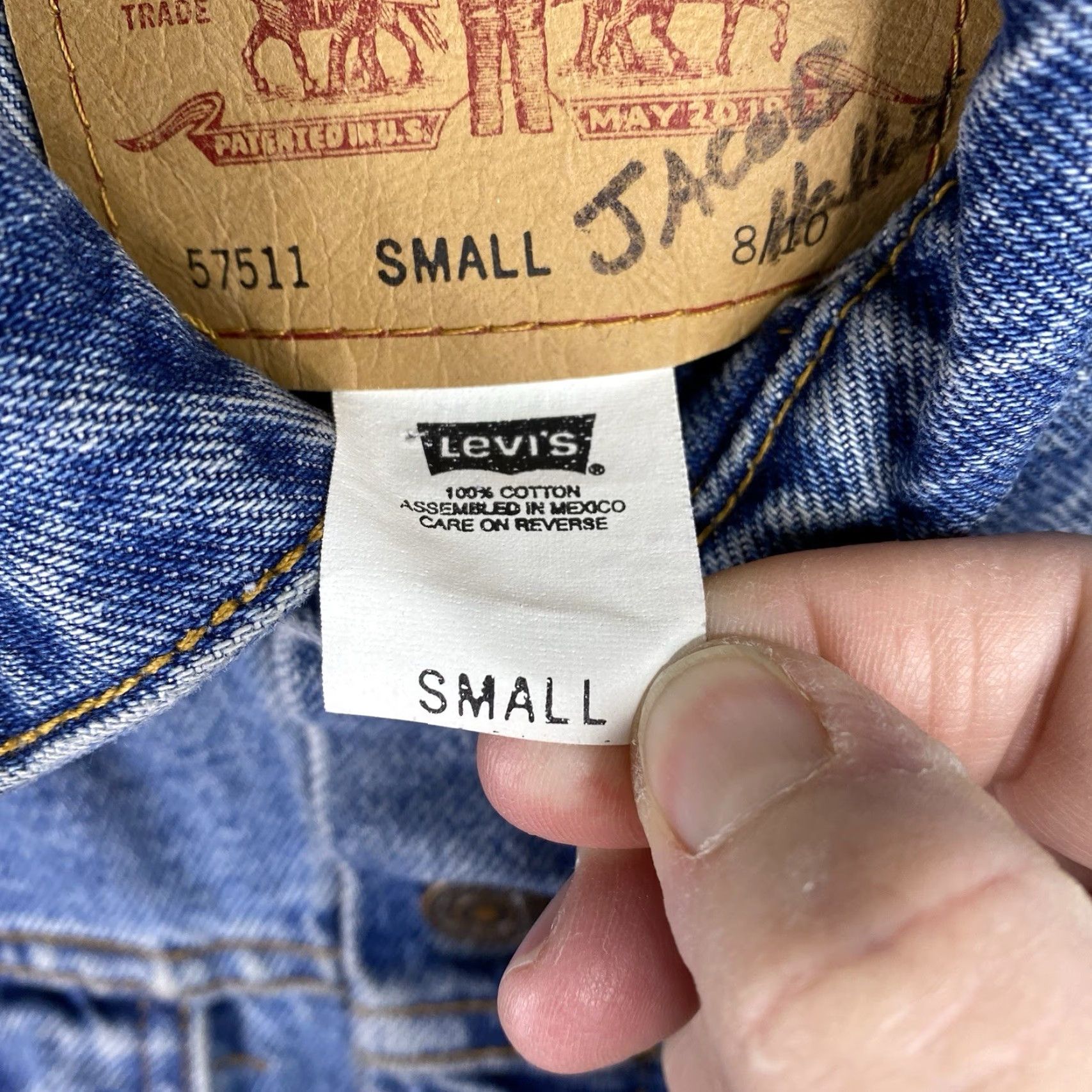 Levi's VINTAGE Levi's Trucker Denim Jacket Women's S 8/10 Cropped Stone Washed 90s City Classic Hipster Jeans Size 28" / US 6 / IT 42 - 5 Thumbnail