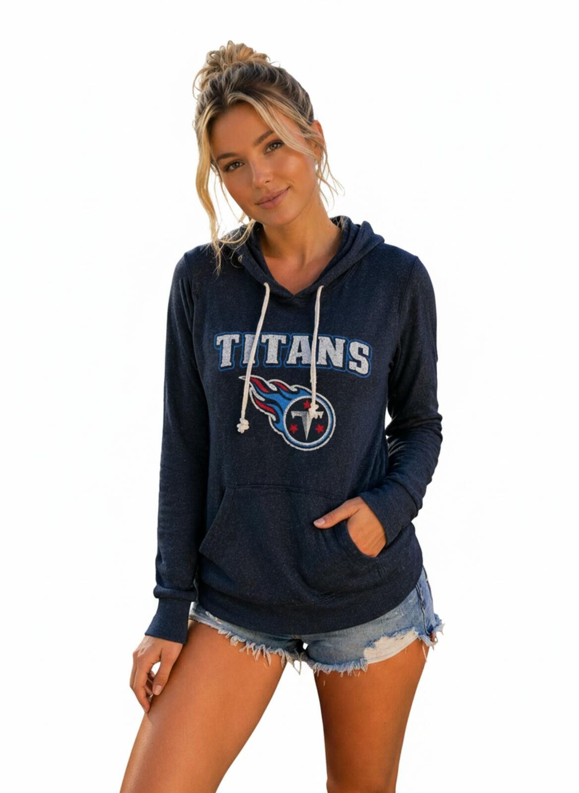 NFL Tennessee Titans Navy Blue Lightweight Hoodie Sweatshirt M Size M / US 6-8 / IT 42-44 - 1 Thumbnail