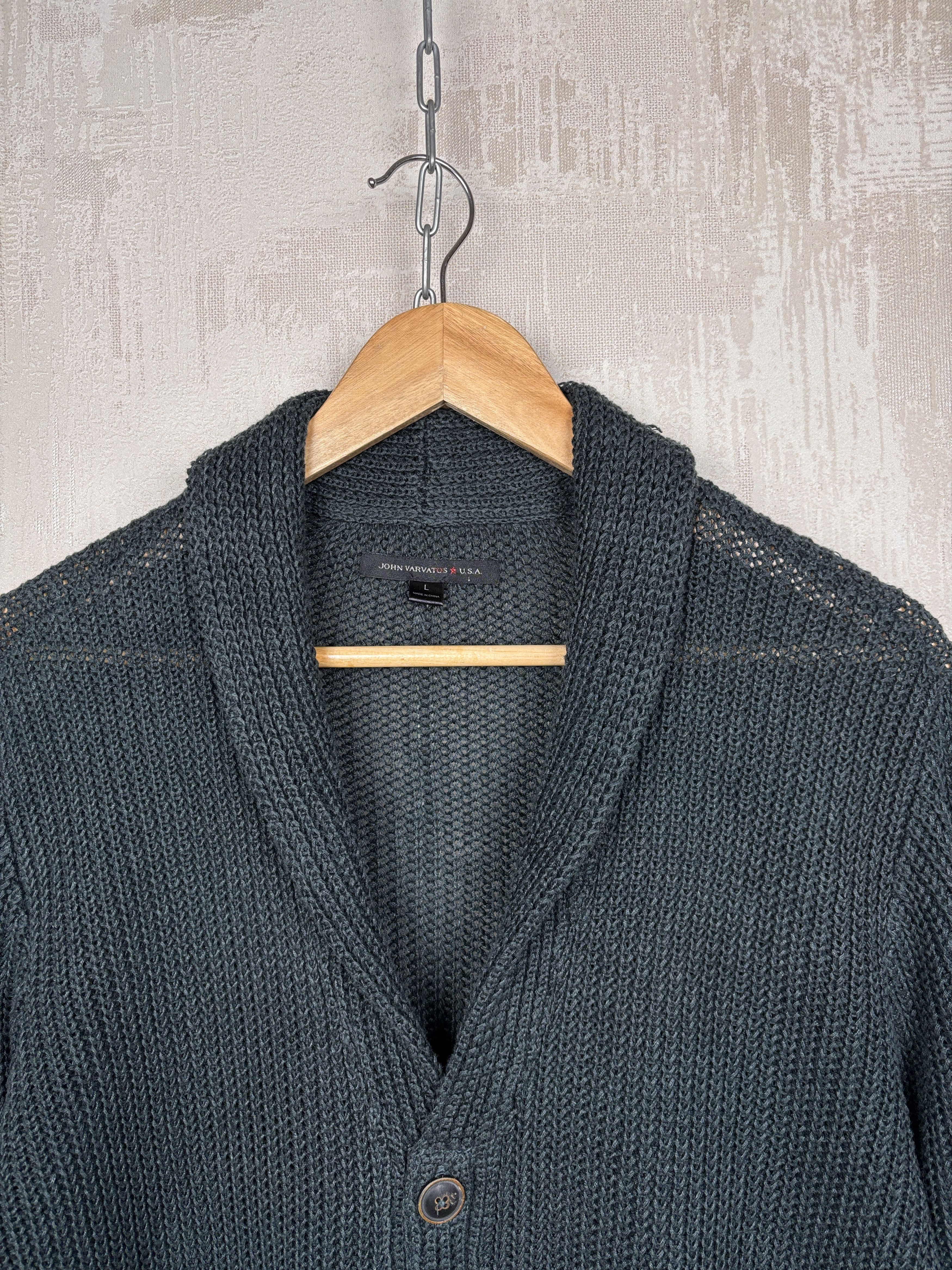 John Varvatos John Varvatos U.S.A. Linen Shawl Collar Cardigan Sweater Size US L / EU 52-54 / 3 - 4 Thumbnail
