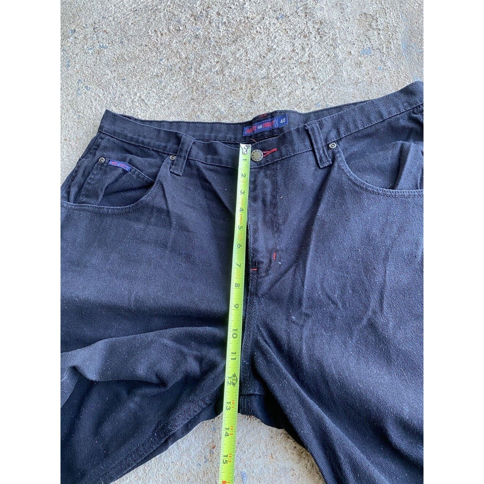 JNCO Vintage Y2K Baggy Army Navy Carpenter Black Jort Jean Shorts Size US 40 / EU 56 - 12 Thumbnail