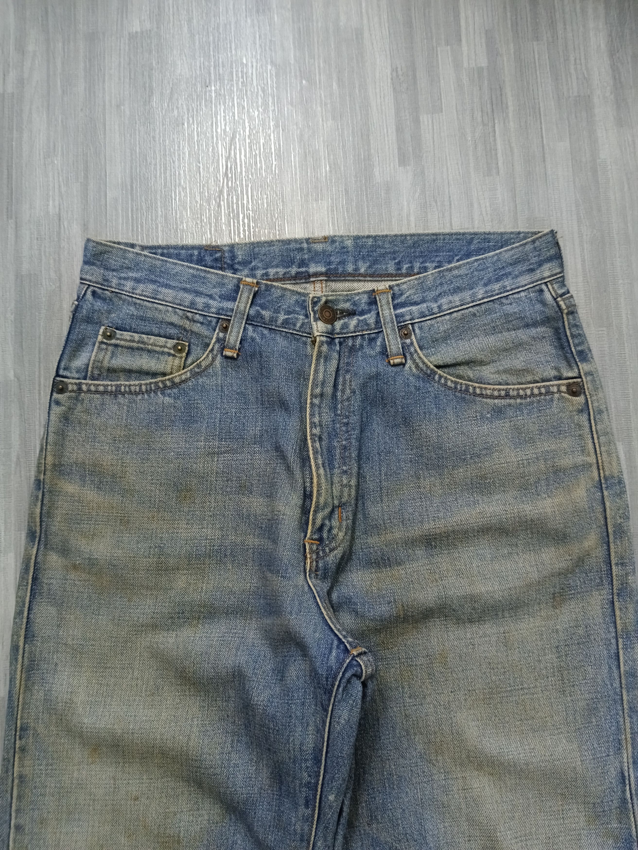 Edwin 🔥INSANE 90s RIPED KURT COBAIN STYLE EDWIN DENIM PANTS Size US 30 / EU 46 - 4 Thumbnail
