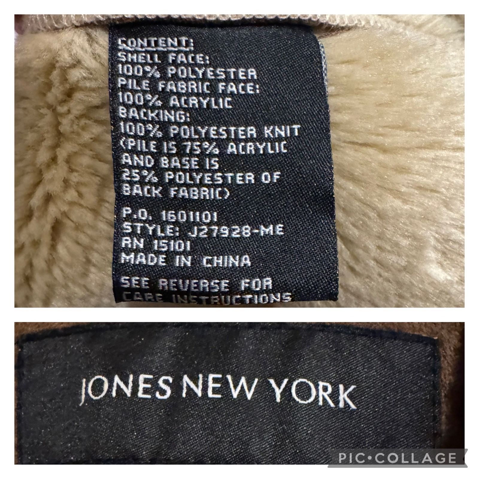 Jones New York Faux Suede fur lined hooded Jones New York coat toggle close Size XXL / US 16-18 / IT 52-54 - 13 Thumbnail