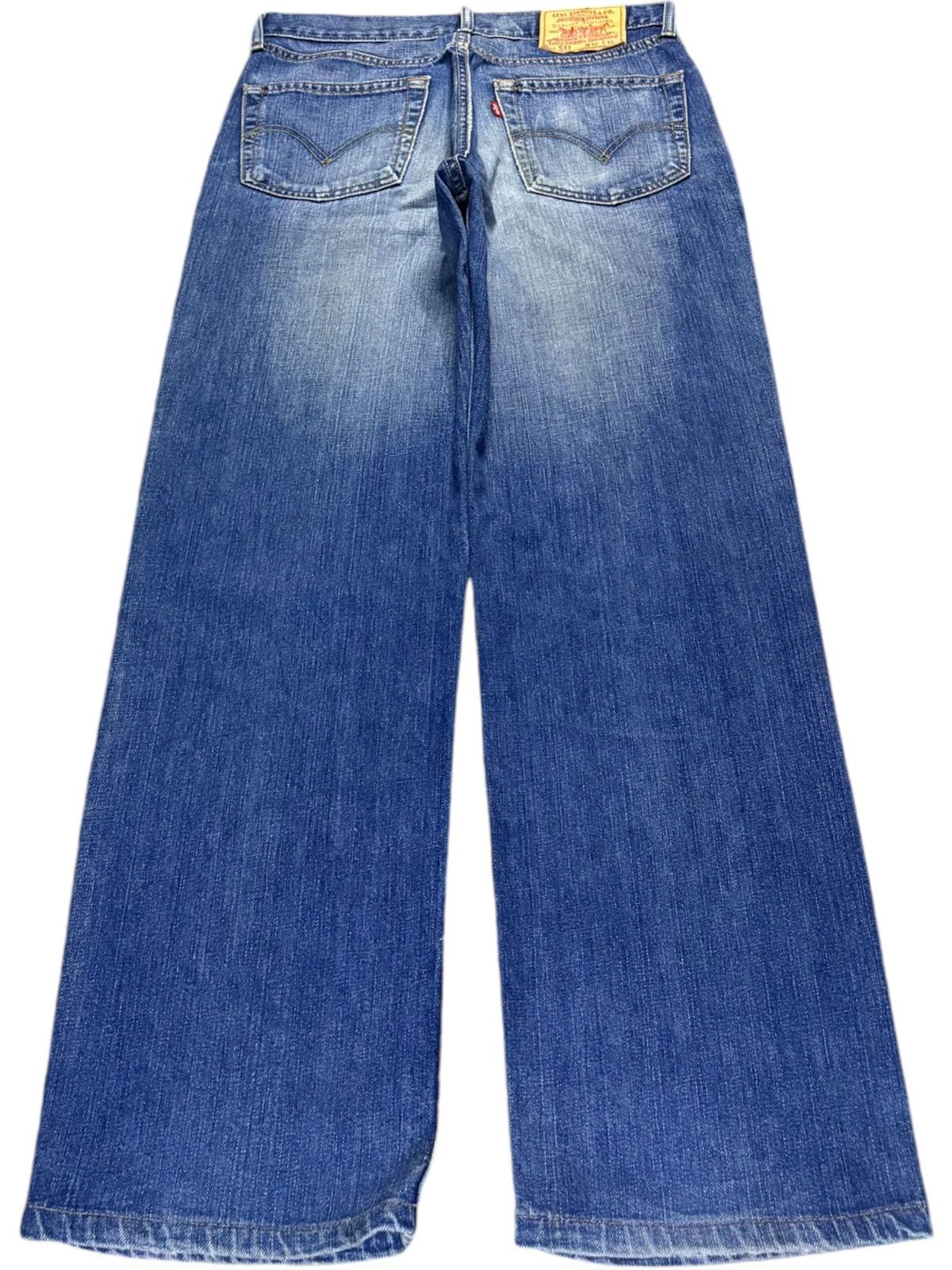 Levi's × Vintage Vintage 90s Levis 533 Mud Wash Baggy Jeans Size US 31 - 2 Thumbnail