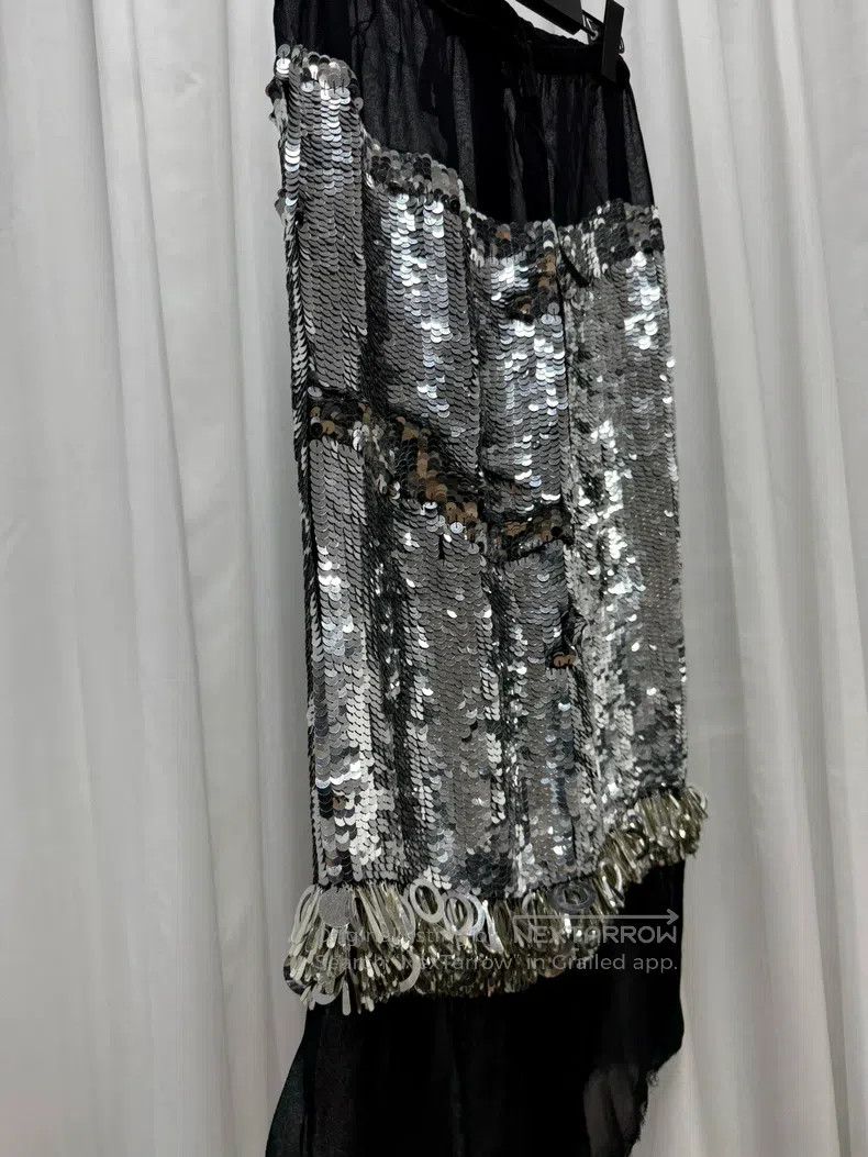 Dries Van Noten Dries Van Noten Sequin Heavy Industry Midi Skirt Size 33" - 4 Thumbnail