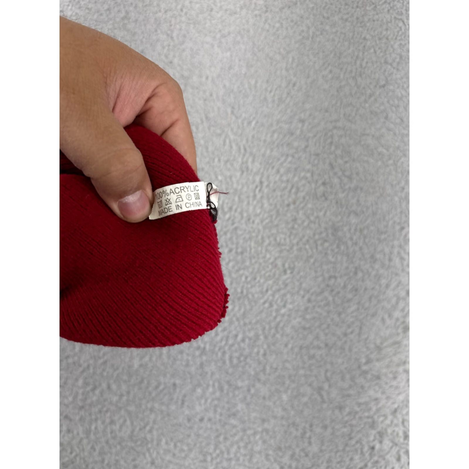 Vintage Dancing Man Beanie Toque Adult One Size Red Knit 100% Acrylic Ski Snowboard Snow Beanie Hat Mens Size ONE SIZE - 5 Thumbnail