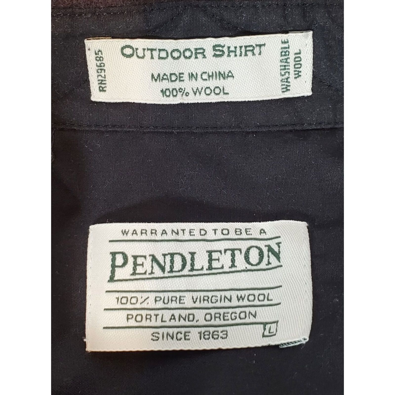 Pendleton VINTAGE Pendleton Outdoor Shirt Wool Flannel Button-Up Brown Men's L Size US L / EU 52-54 / 3 - 5 Thumbnail
