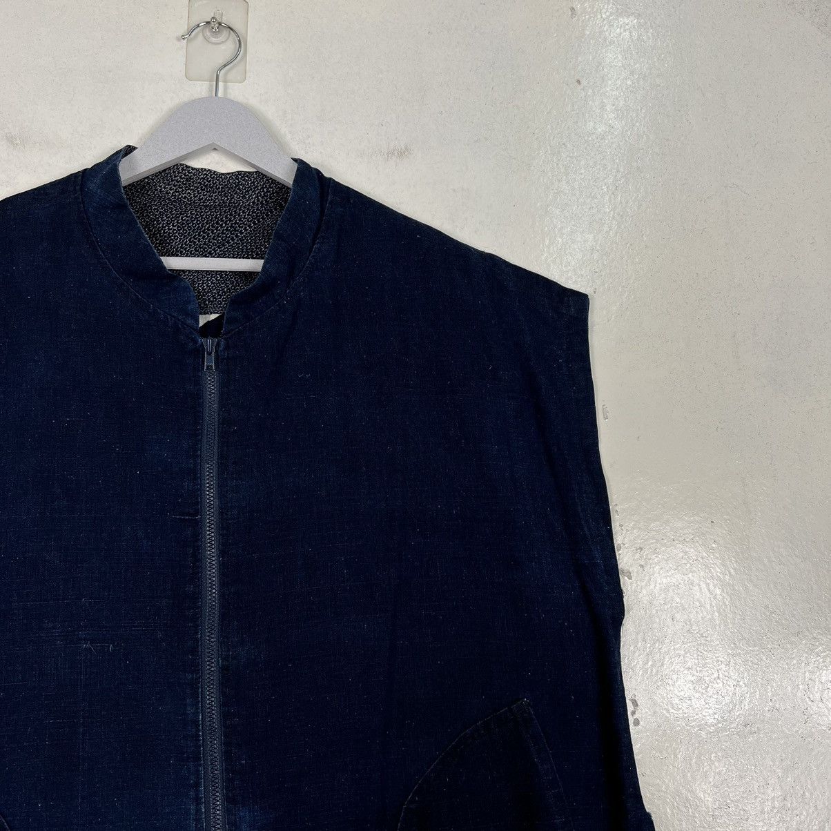 Indigo 🔥 70s VINTAGE INDIGO JAPAN TANK TOP JACKET Size US XL / EU 56 / 4 - 6 Thumbnail