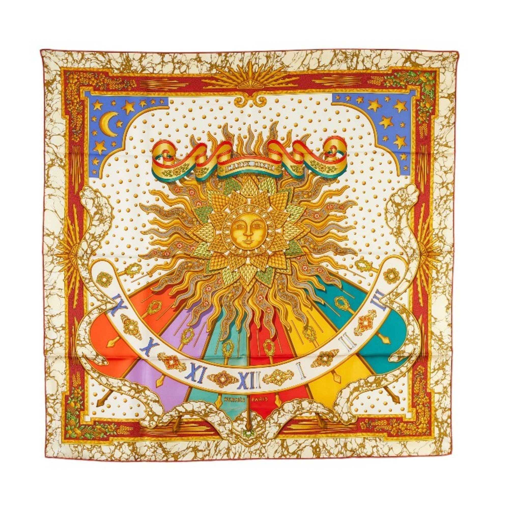HERMES CARPE DIEM スカーフ　激レア Hermes Hermes Carre 90 CARPE DIEM Enjoy Today Sun Moon Stars