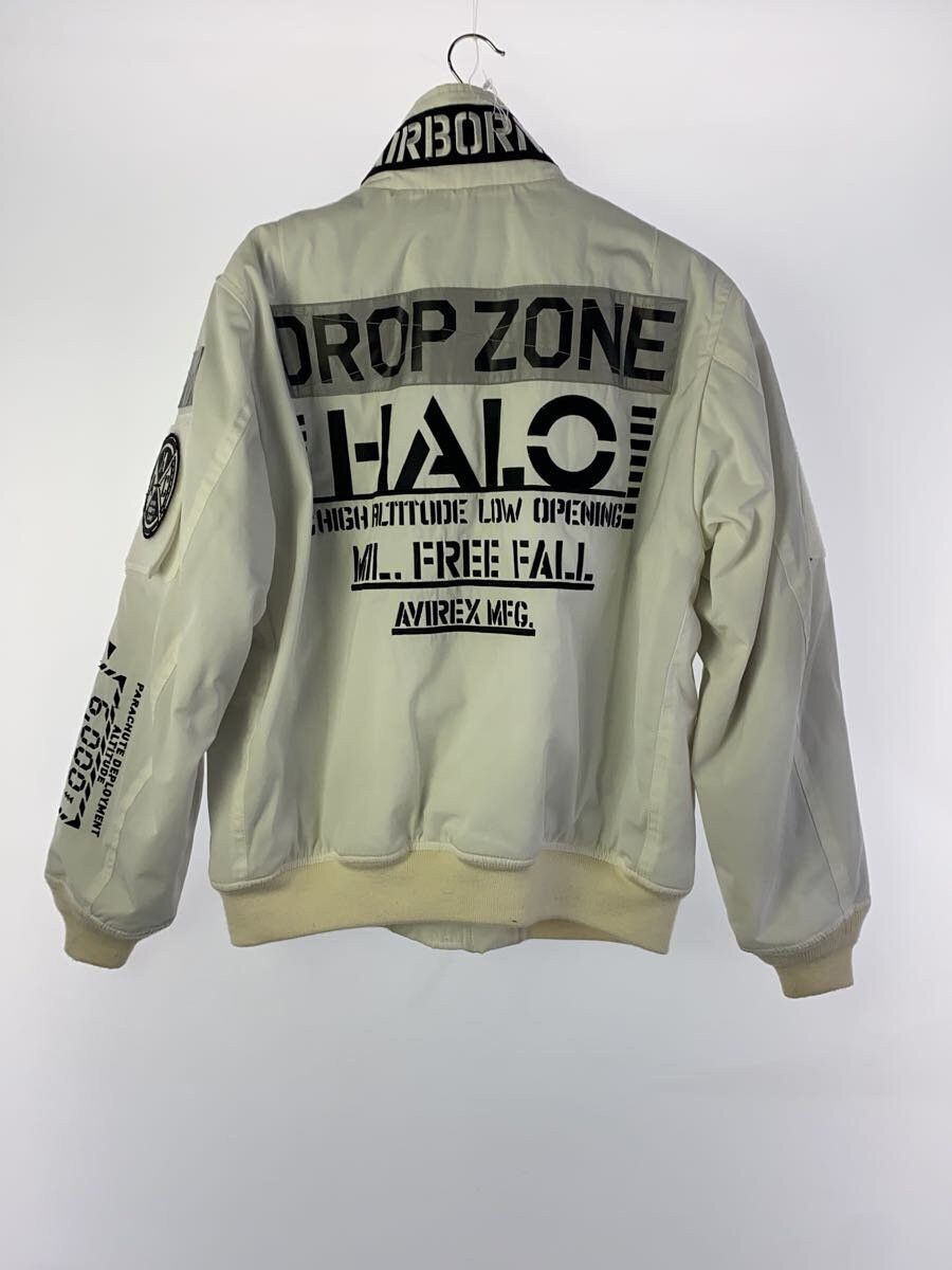Avirex Ma-1 Mod Halo Plain Polyester Flight Jacket White