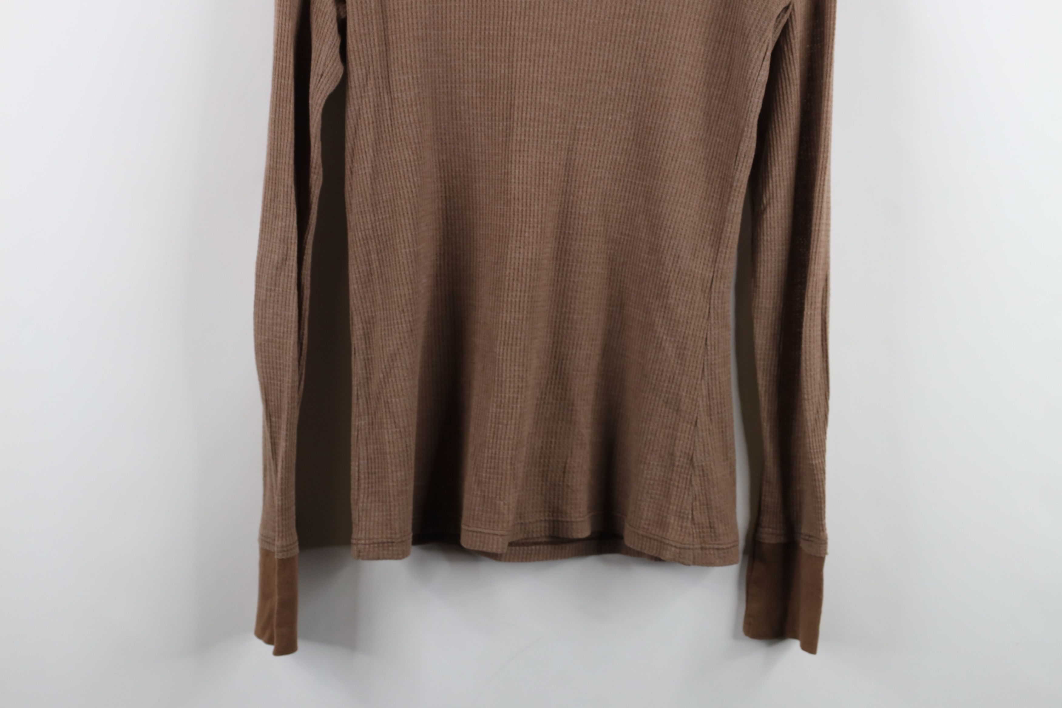 Vintage Vintage 90s Babydoll Thermal Waffle Knit T-Shirt Brown USA Size M / US 6-8 / IT 42-44 - 12 Thumbnail