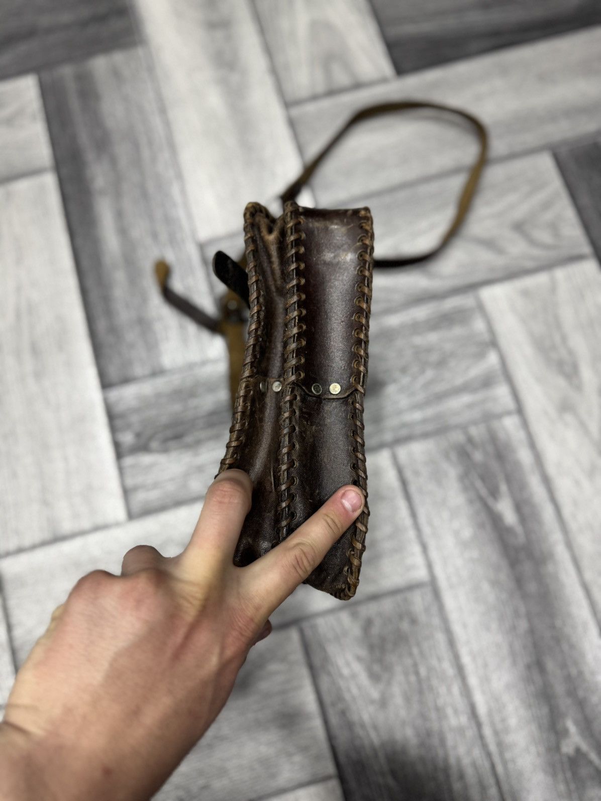 Vintage vintage embossed leather bag Size ONE SIZE - 5 Thumbnail