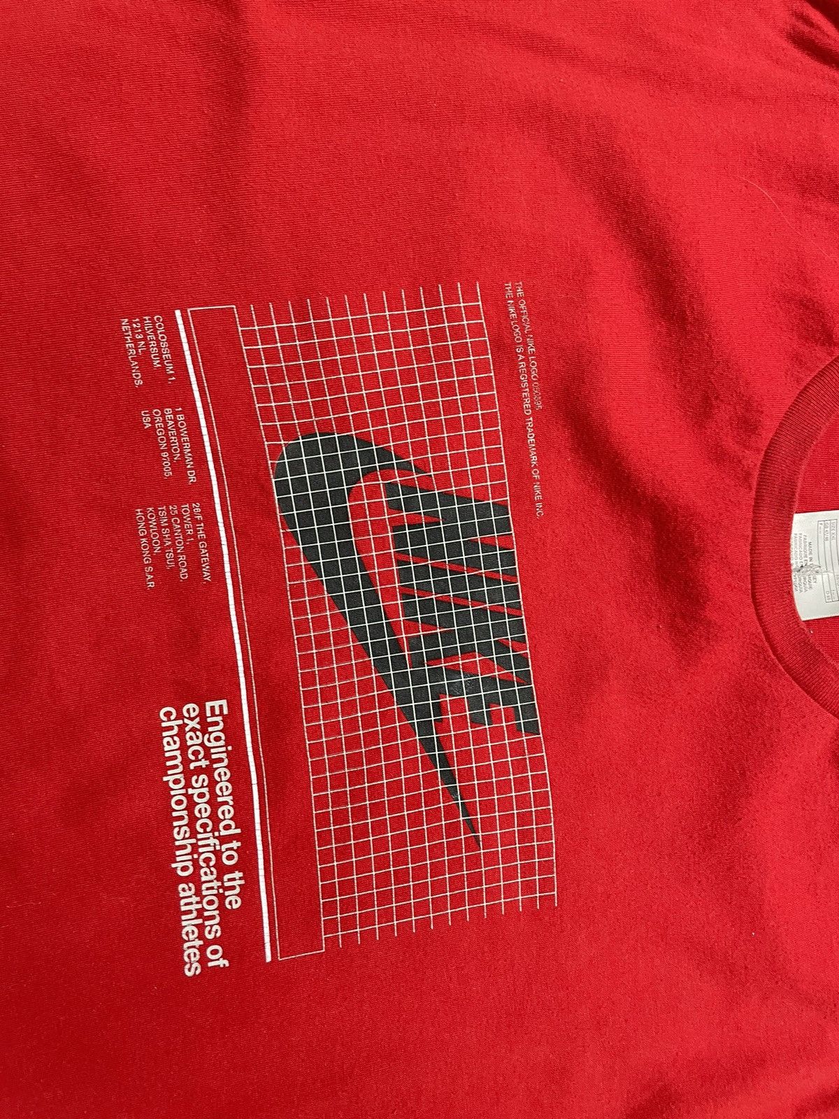 Nike × Vintage Vintage Nike Big Swoosh T- Shirt Y2K Drill Size US XXL / EU 58 / 5 - 6 Thumbnail