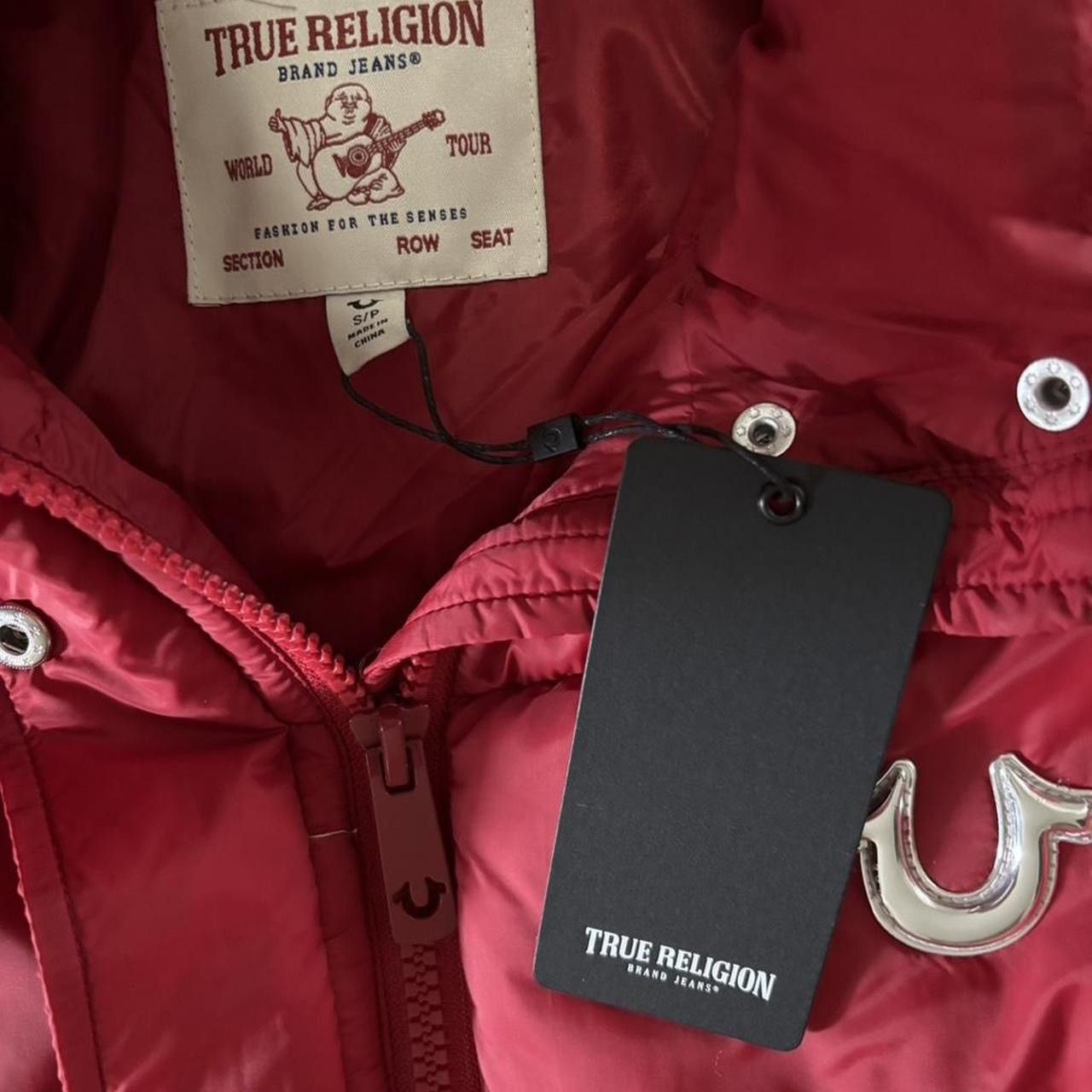 True Religion True Religion Red Longline Puffer Jacket Fur Hood Y2K Size S / US 4 / IT 40 - 4 Thumbnail