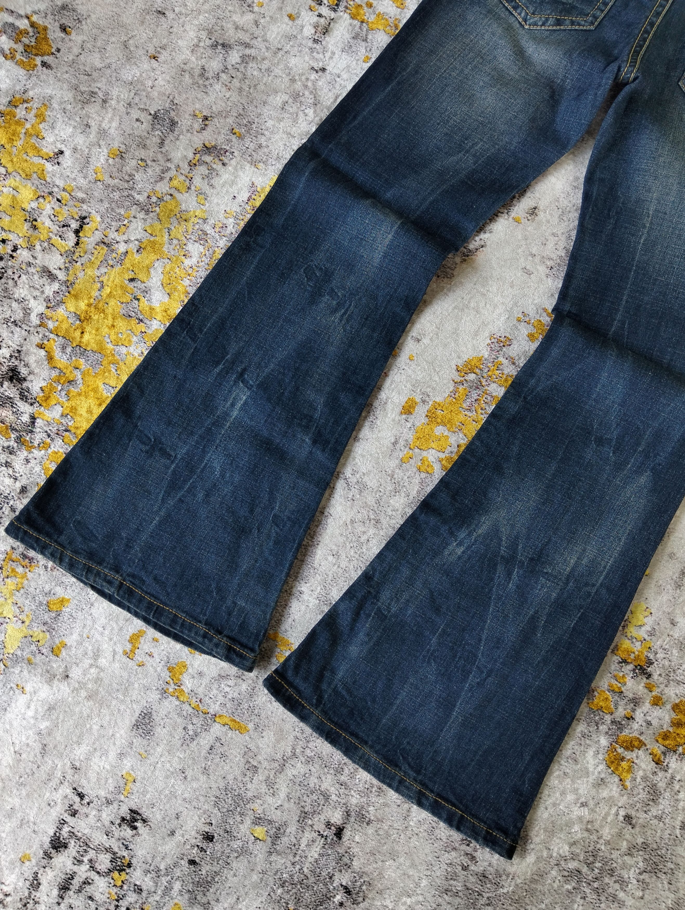 Tornado Mart Y2K Japanese Flared Bell Bottom Low Rise Jeans Size US 28 / EU 44 - 6 Thumbnail