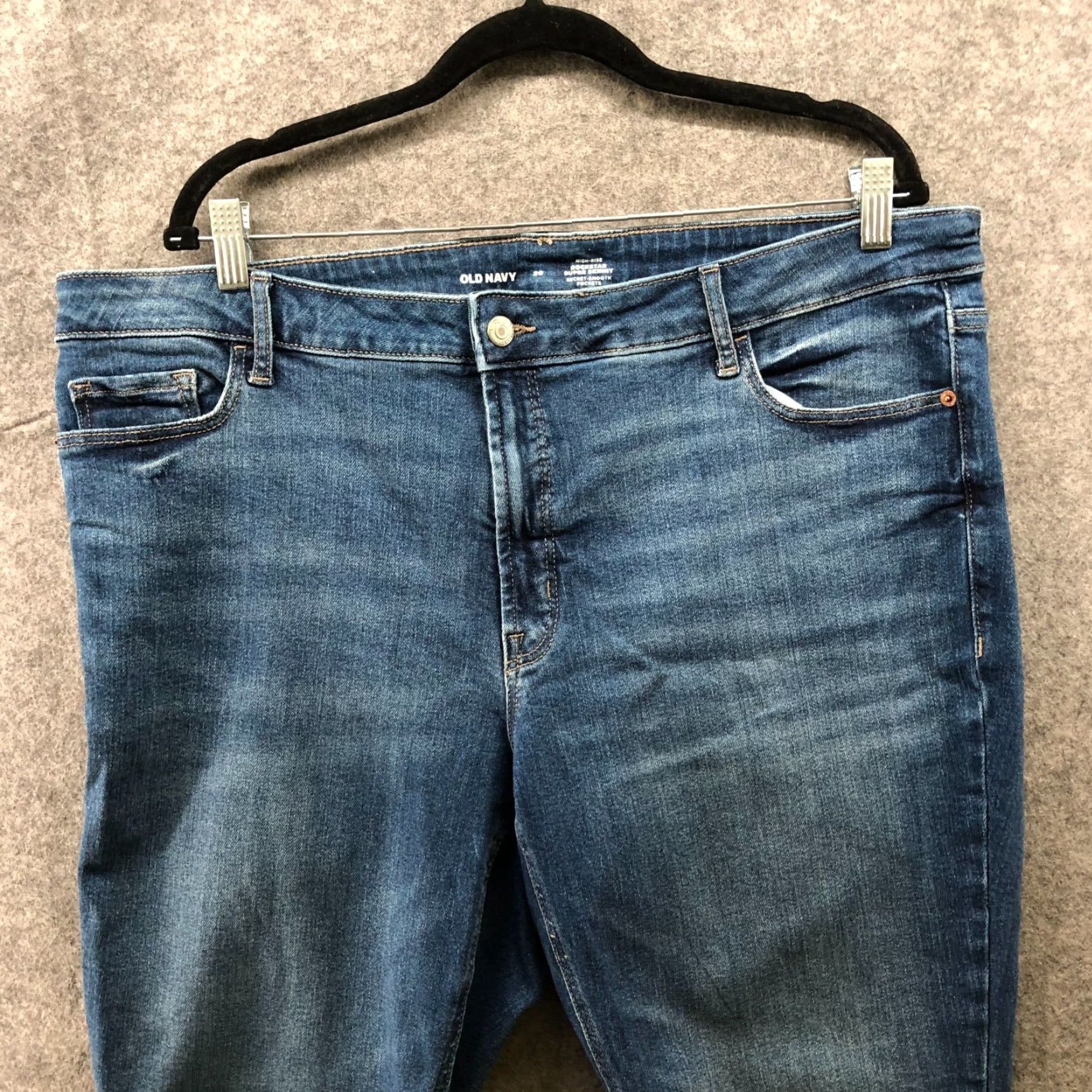 Old Navy Old Navy Jeans Womens 20 Blue Stretch High Rise Rockstar Super Skinny Size 42" / US 20 - 3 Thumbnail