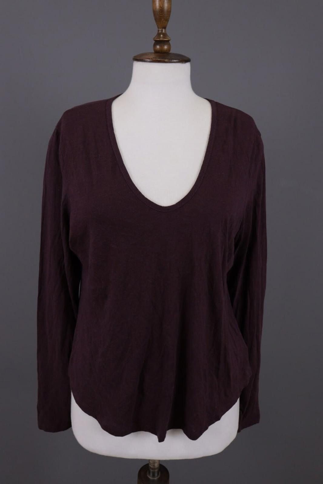 James Perse Standart James Perse Purple Cotton Wool Knit Blouse Size 4 Size S / US 4 / IT 40 - 1 Thumbnail
