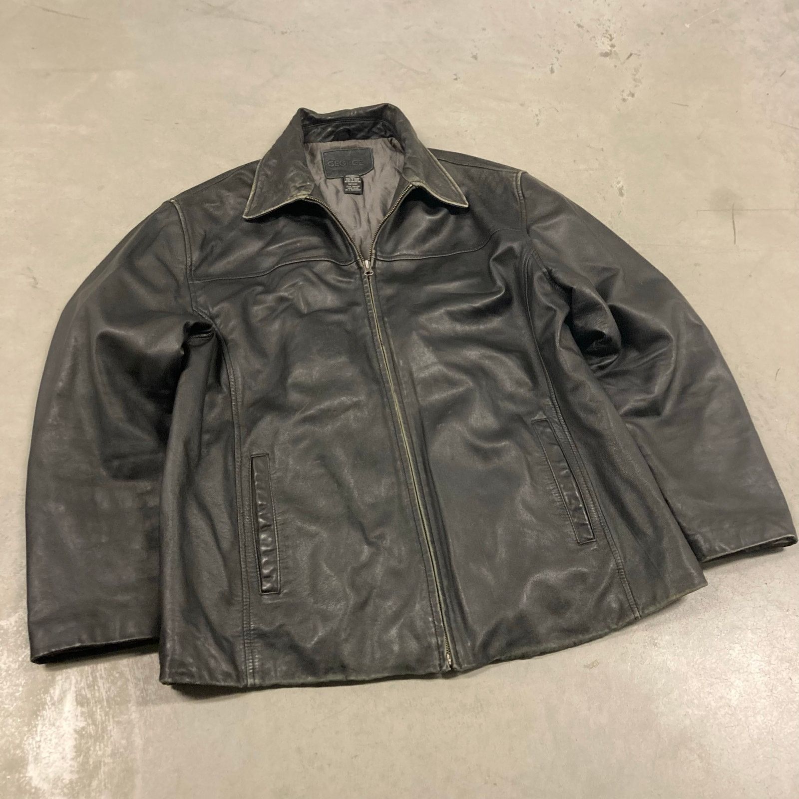 Vintage Vintage George leather jacket Size US L / EU 52-54 / 3 - 1 Thumbnail